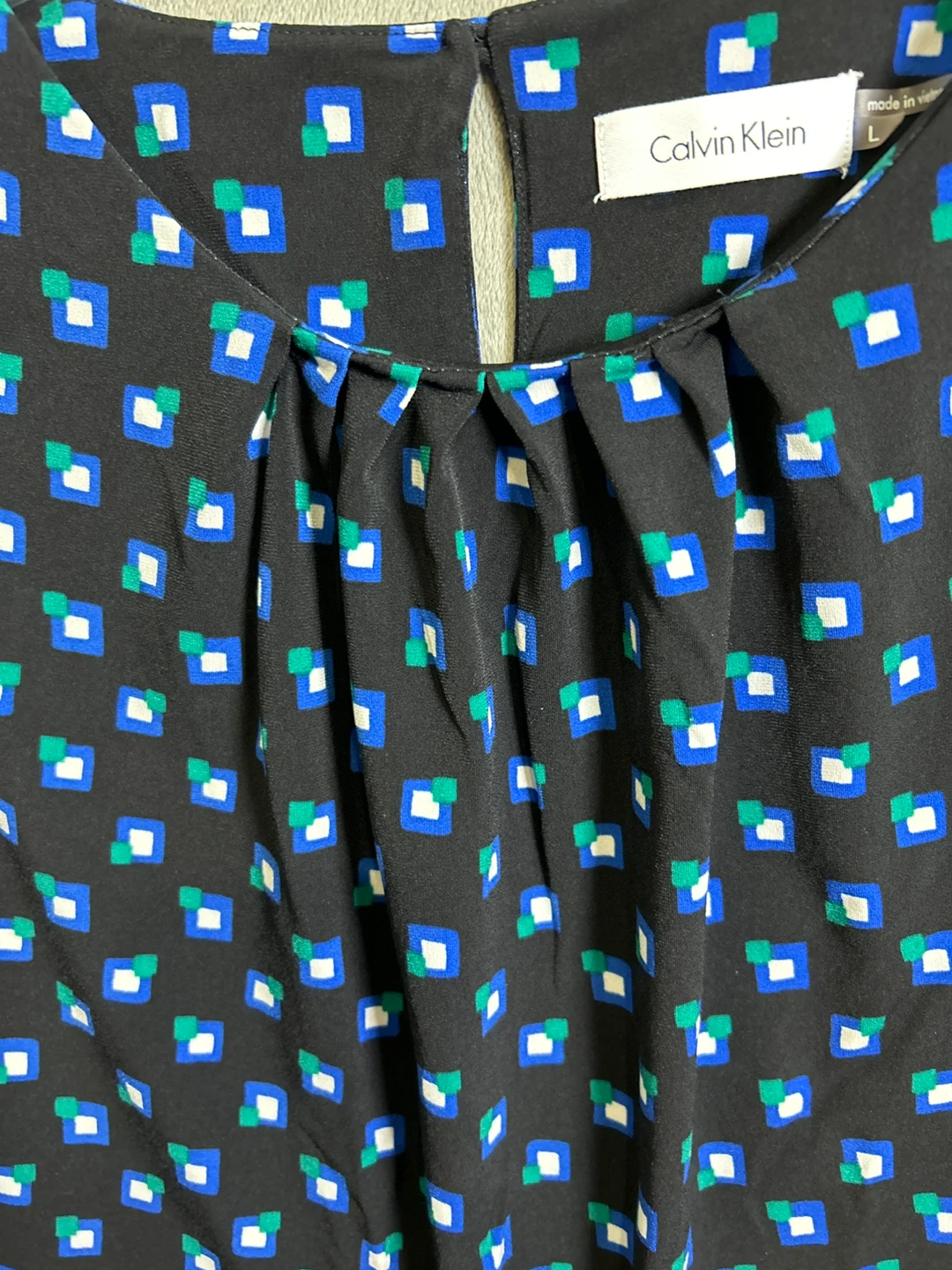 Calvin Klein Sleeveless Geometric Print Top Size L - photo 3