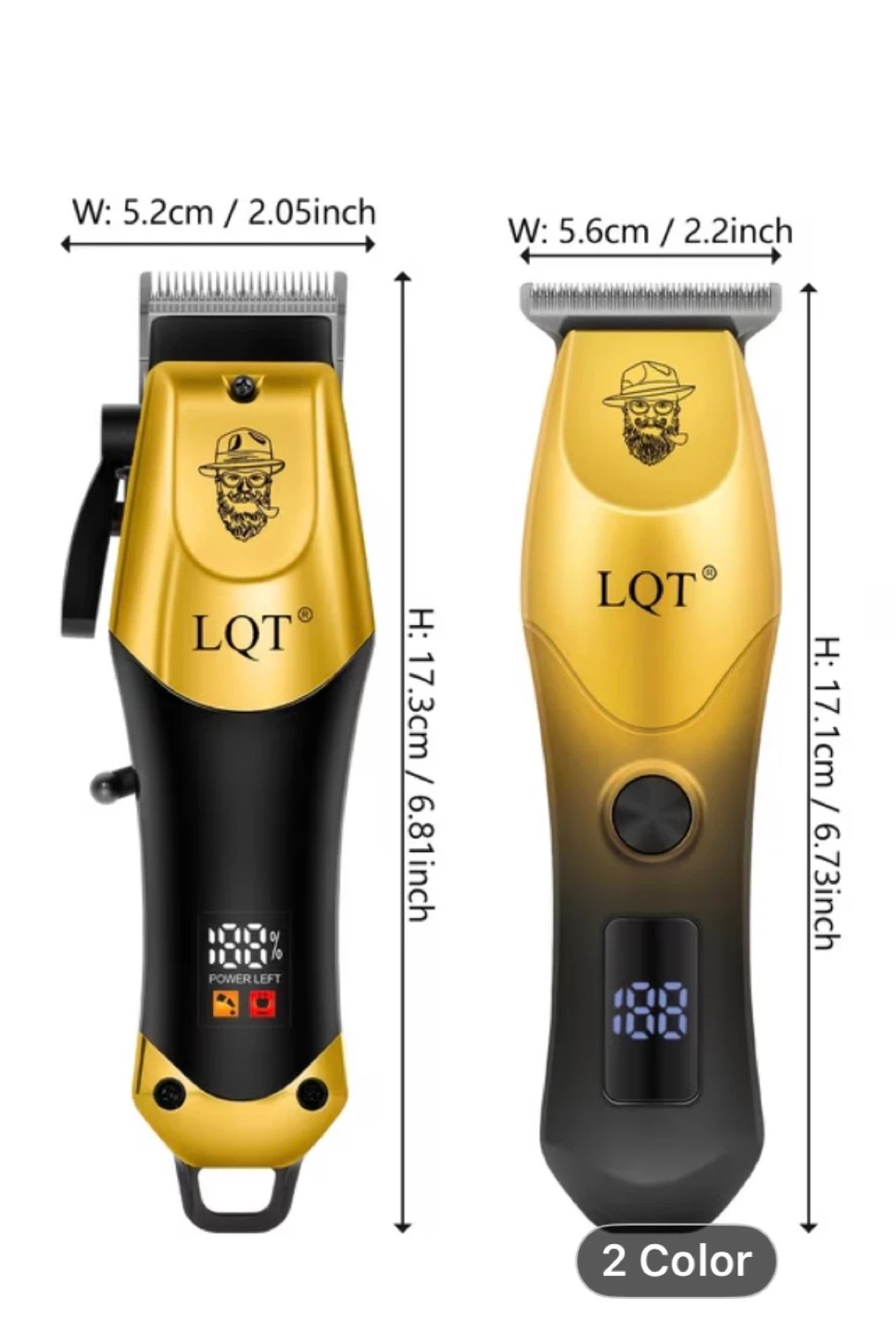 LQT 2pcs Men's Professional Electric Hair Clipper