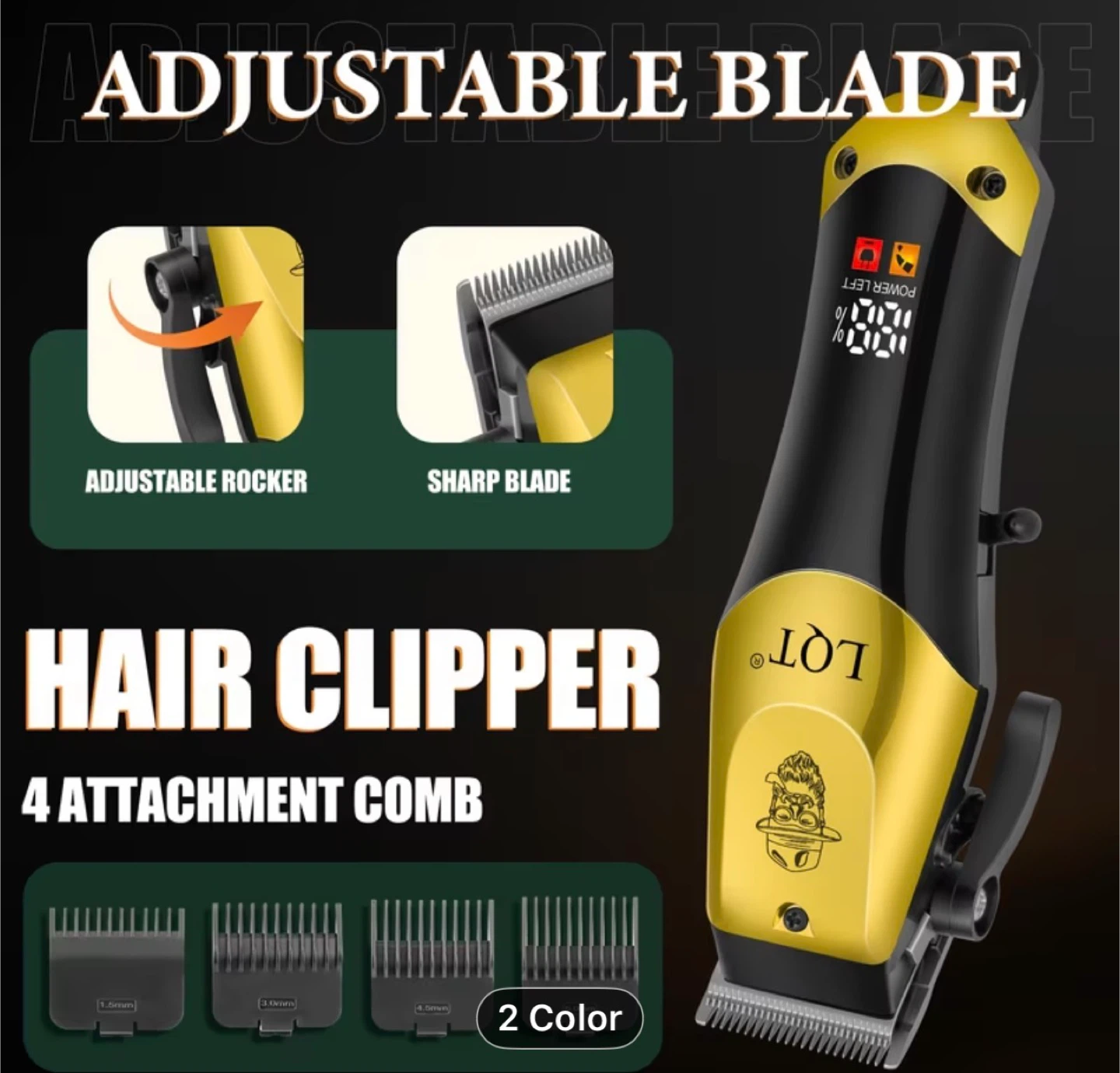 LQT 2pcs Men's Professional Electric Hair Clipper - photo 2
