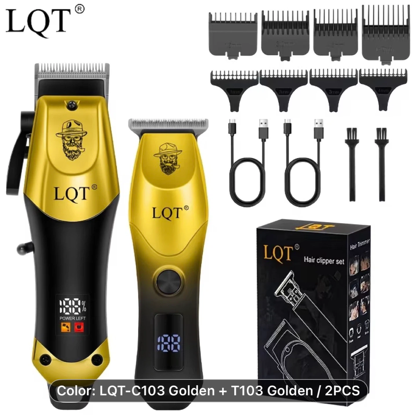 LQT 2pcs Men's Professional Electric Hair Clipper - photo 5