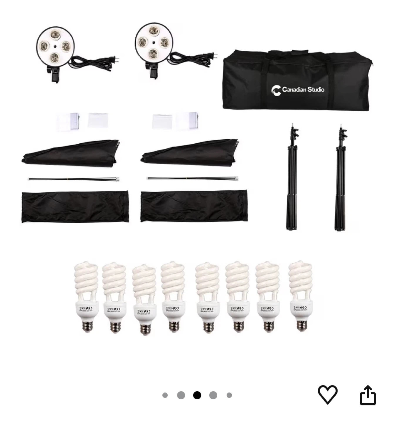 Canadian Studio 1600 Watt Softbox Light Kit - photo 2