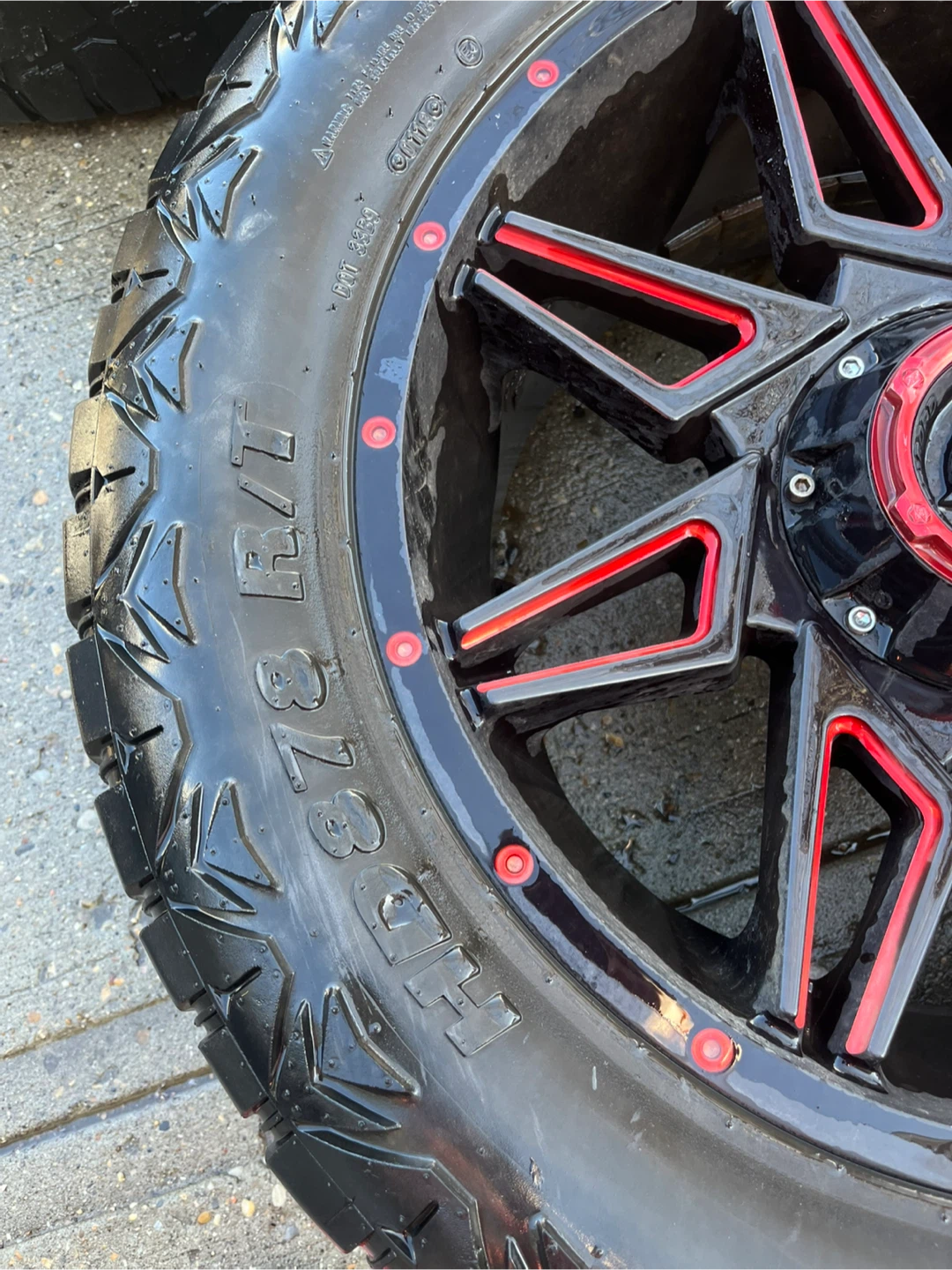 XF OFFROAD XF-218 Series Wheels - Gloss Black Red Milling - photo 4