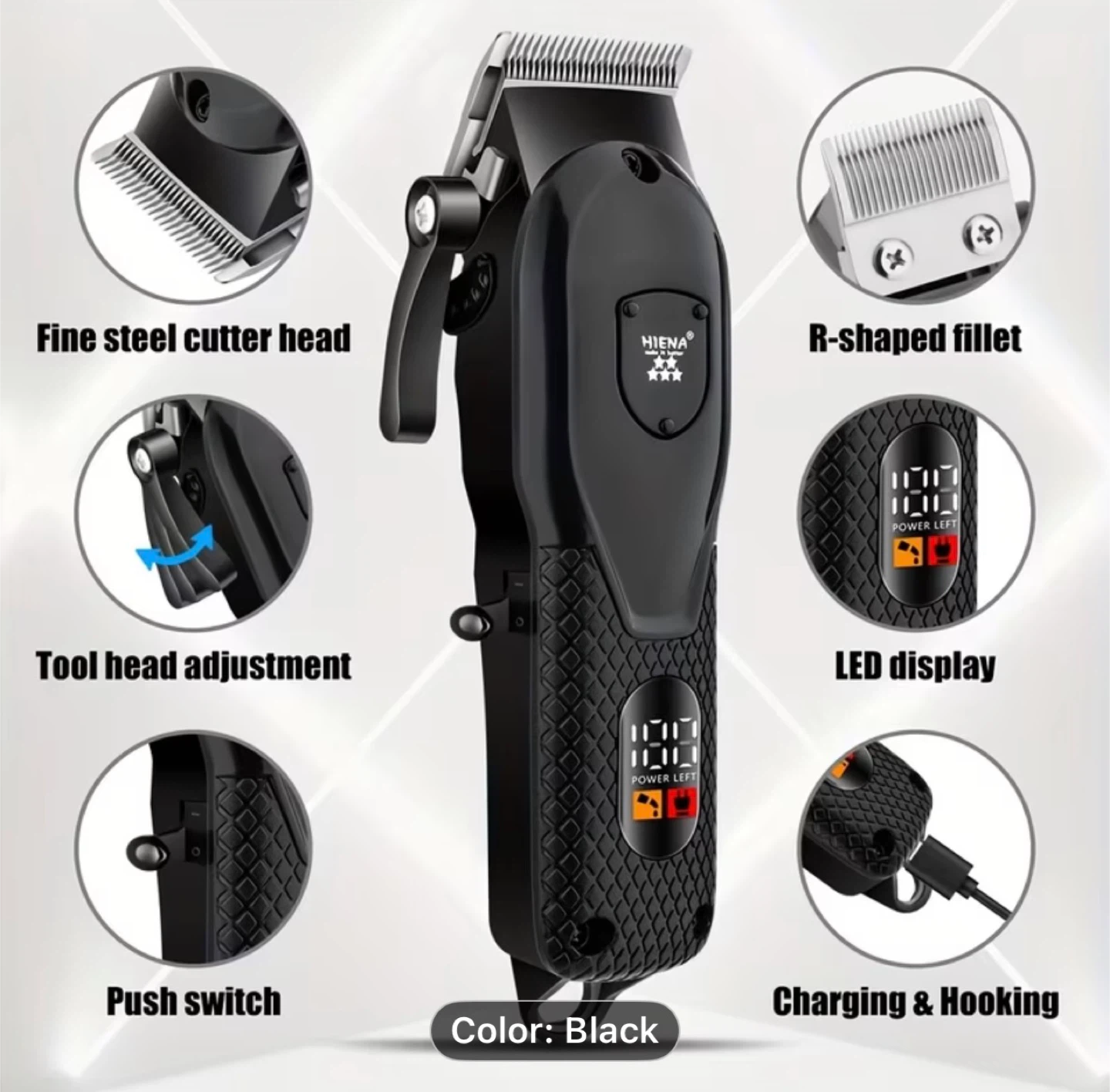 Haiina Electric Hair Clipper for Men, Beard Trimmer - photo 3