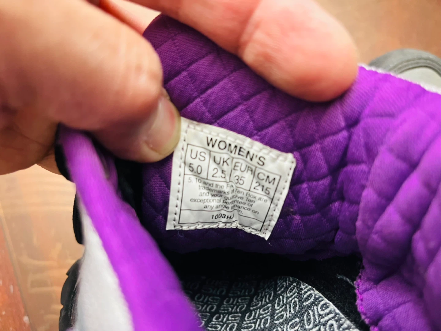 Five Ten Women's Purple & Grey Hiking Shoes Size 5 - photo 4
