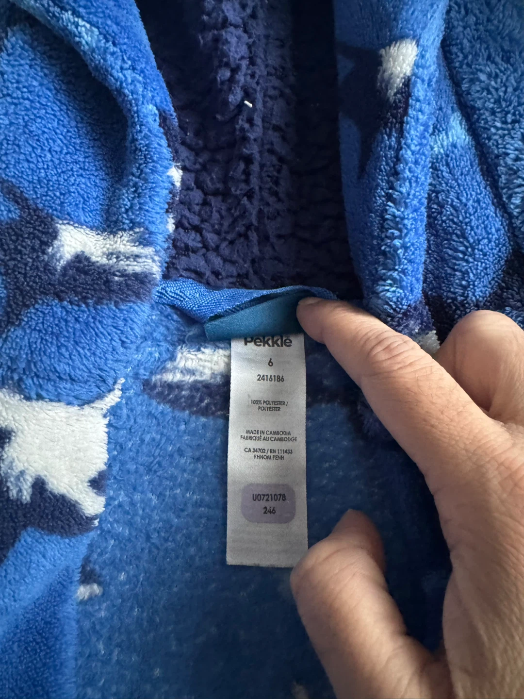 Pekkle Blue Shark Robe Size 6 - photo 2
