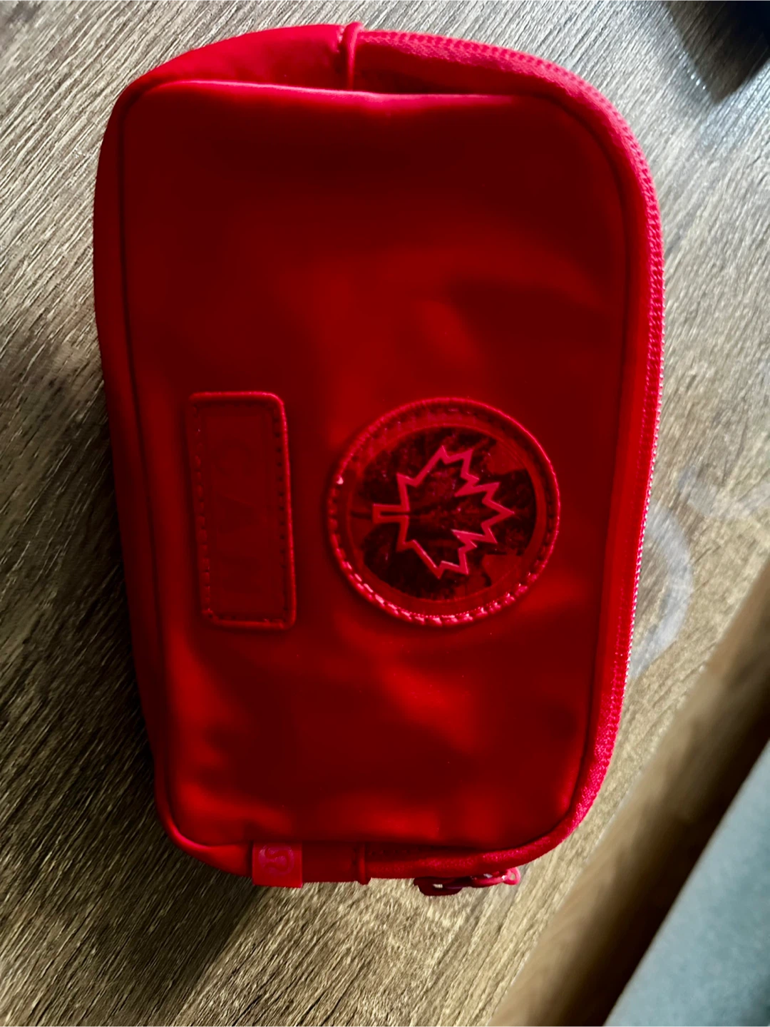 Red Fanny Pack with Canadian Maple Leaf