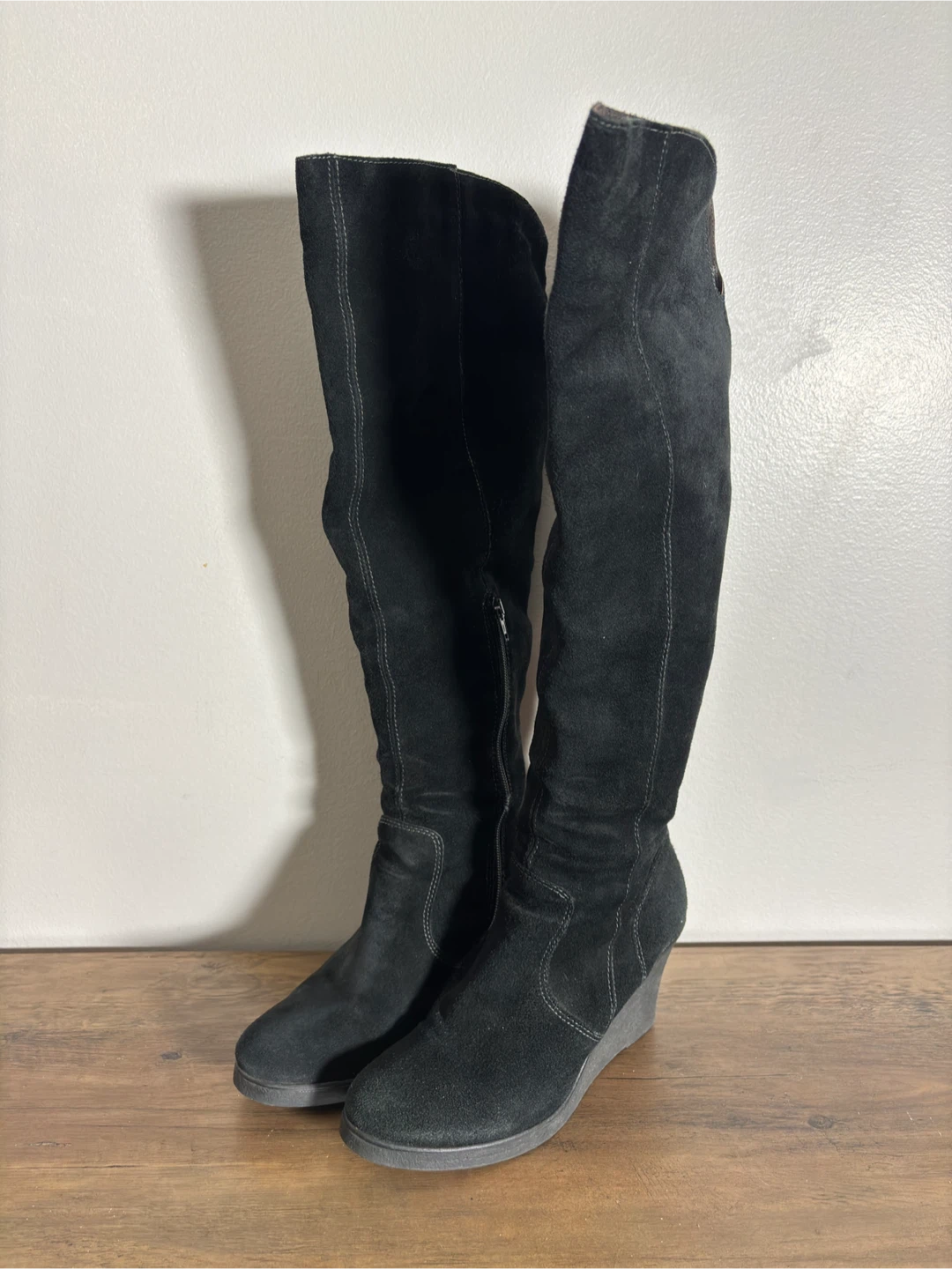 ALDO Black Suede Wedge Boots - Need Gone! - photo 5
