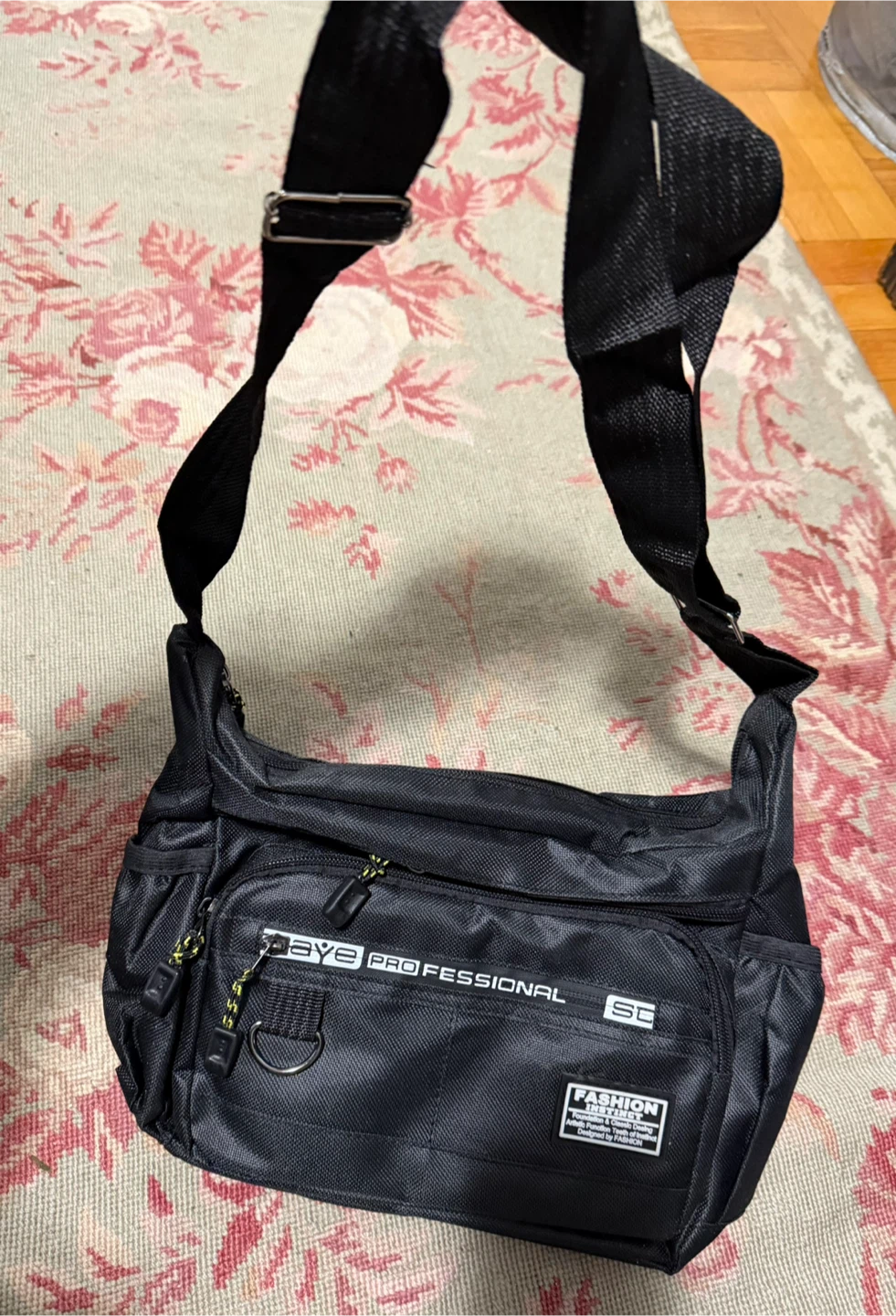 Black Crossbody / Shoulder Bag – Multi-Pocket, Adjustable Strap - photo 4