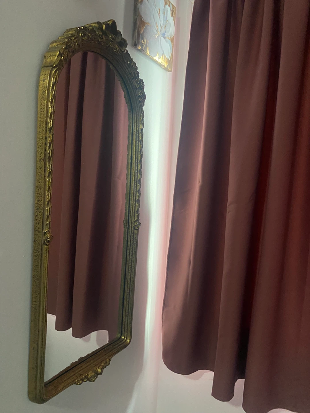 Vintage Ornate Gold Arch Mirror - photo 2