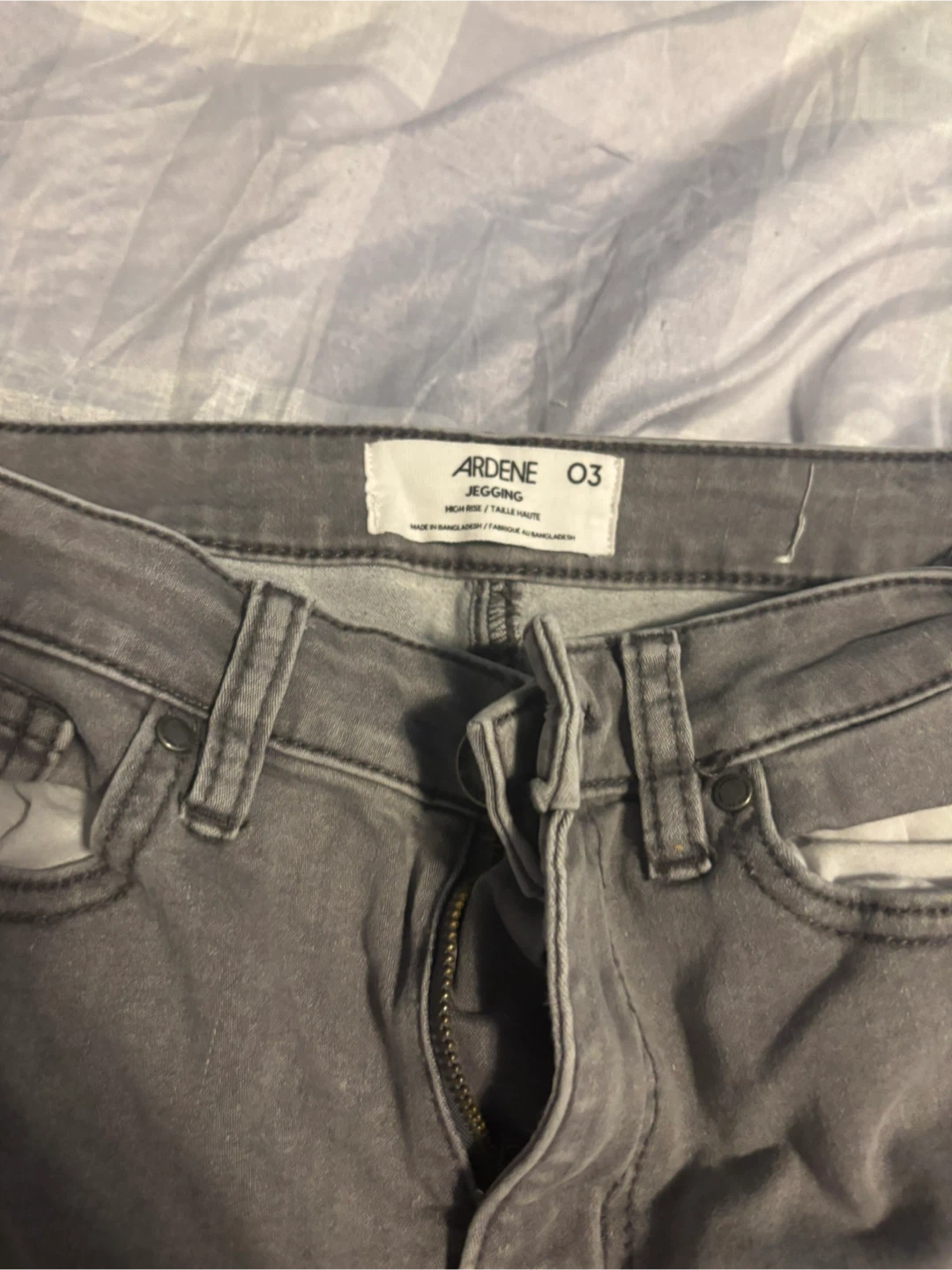Ardene Grey High Rise Jeggings - Size 3 - photo 2