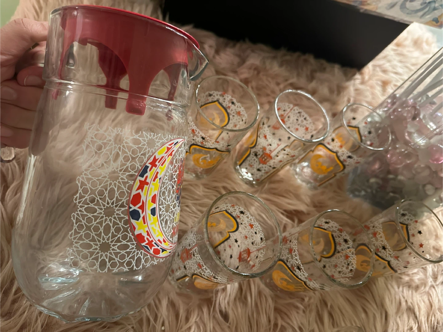 Ramadan Kareem Pitcher and Glasses Set