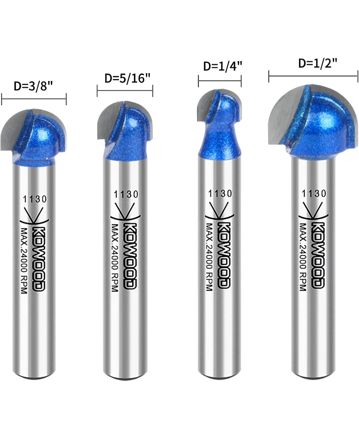 KOWOOD Plus Core Box Router Bit Set - 4 pcs - photo 5