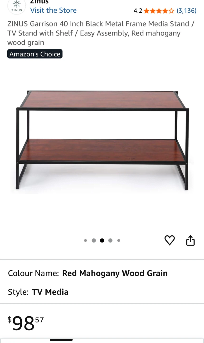 ZINUS Garrison 40 Inch Media Stand / Tv table - photo 2