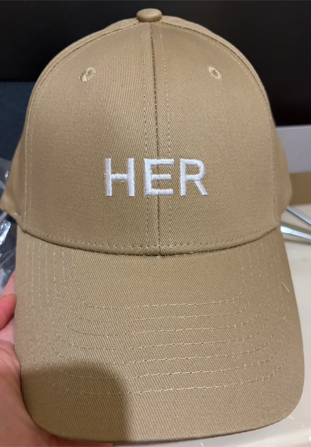 Burberry "HER" Baseball Cap - Tan GWP