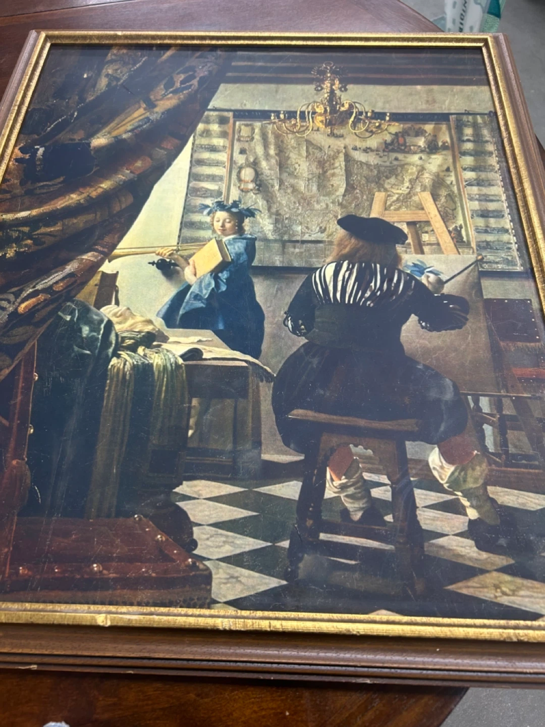 The Artist in His Studio by Jean Vermeer reproduction