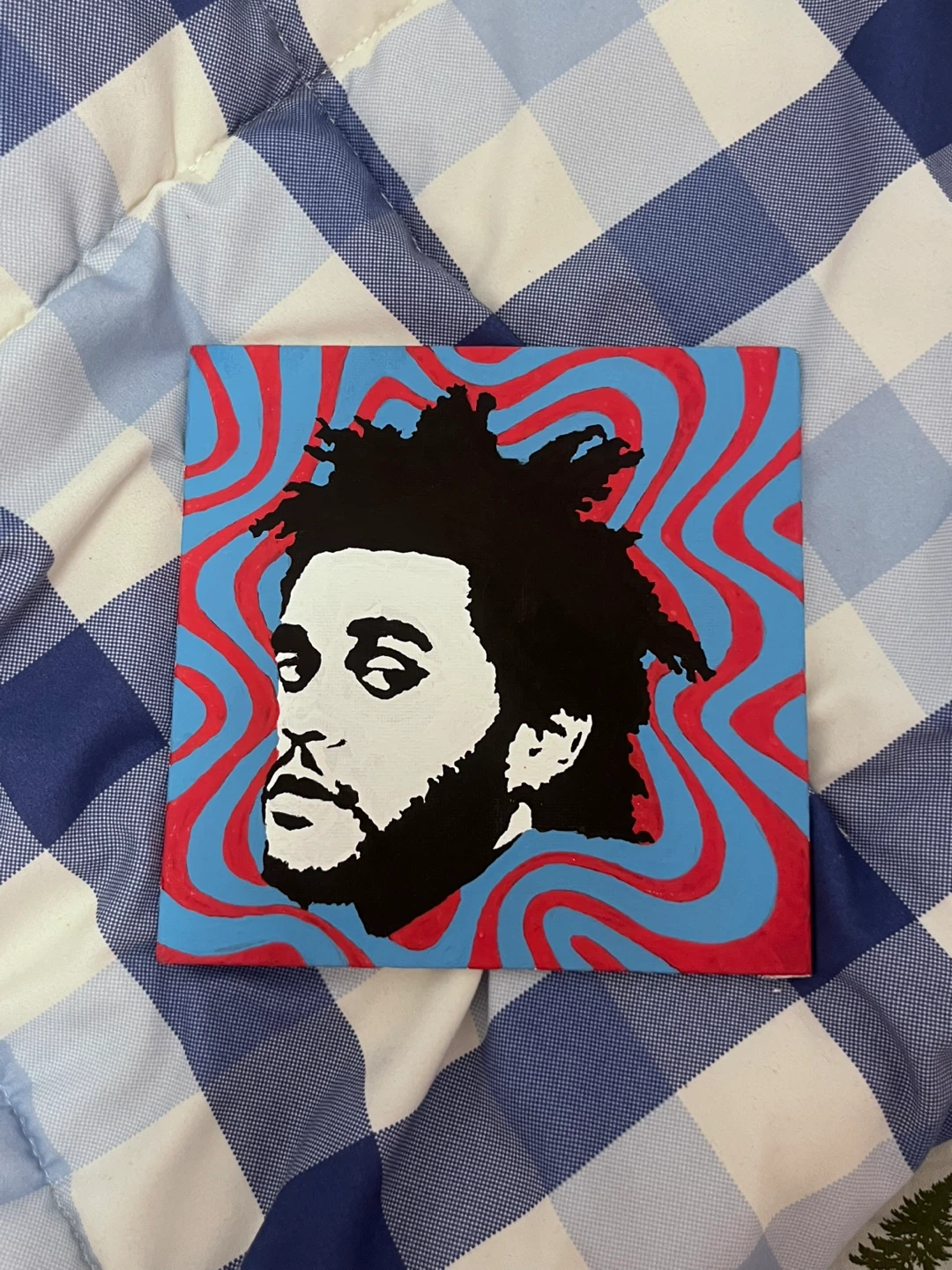 Handmade Portrait Painting of the Weeknd
