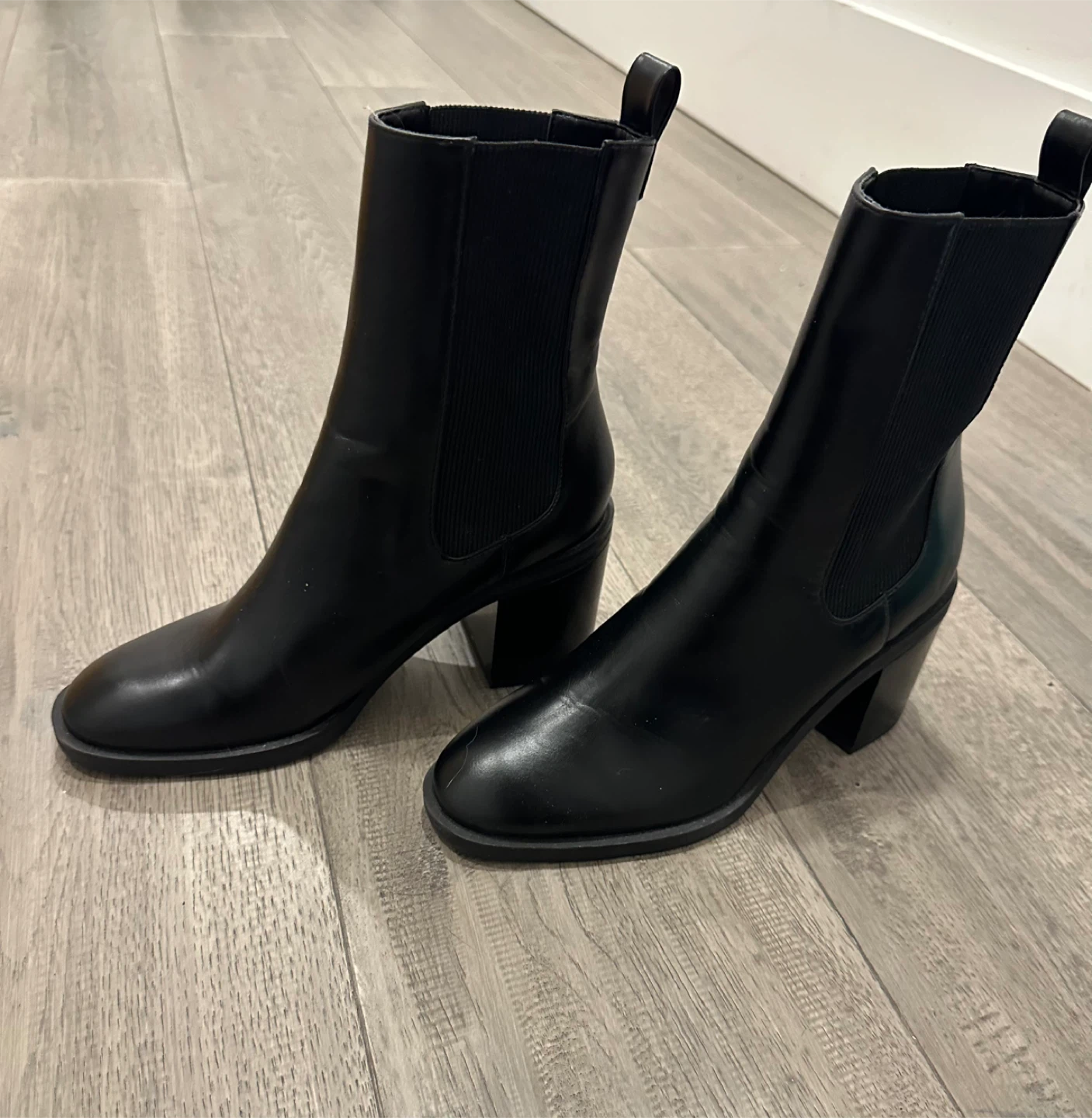 Black ZARA Chelsea Boots Size 39 - photo 3