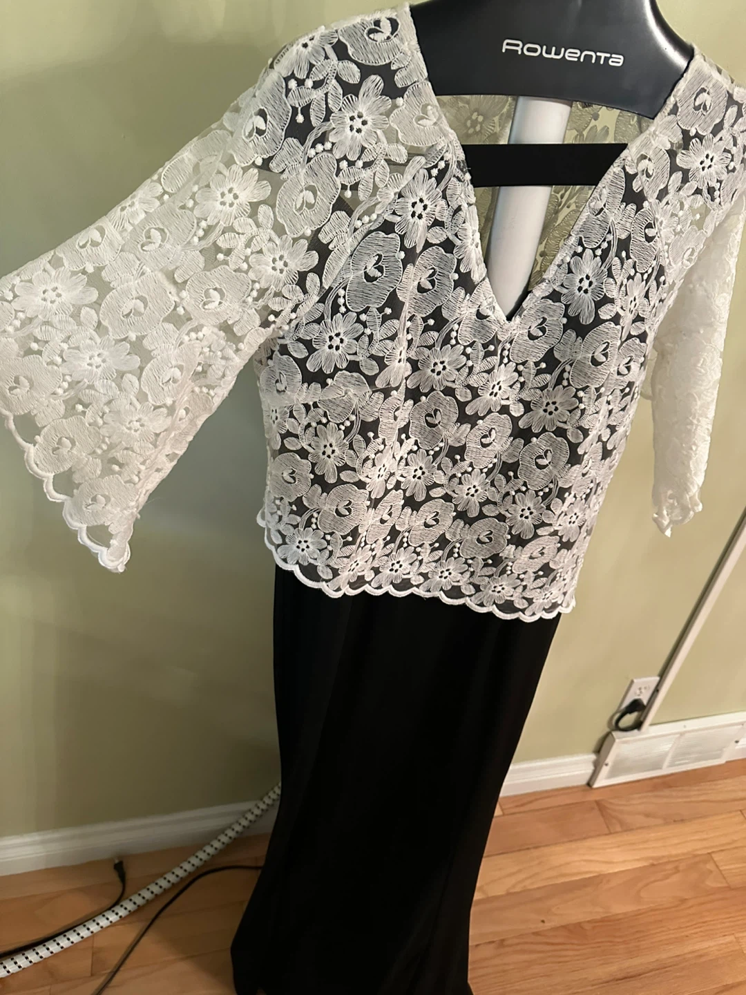 White Lace Overlay Maxi Dress - photo 3