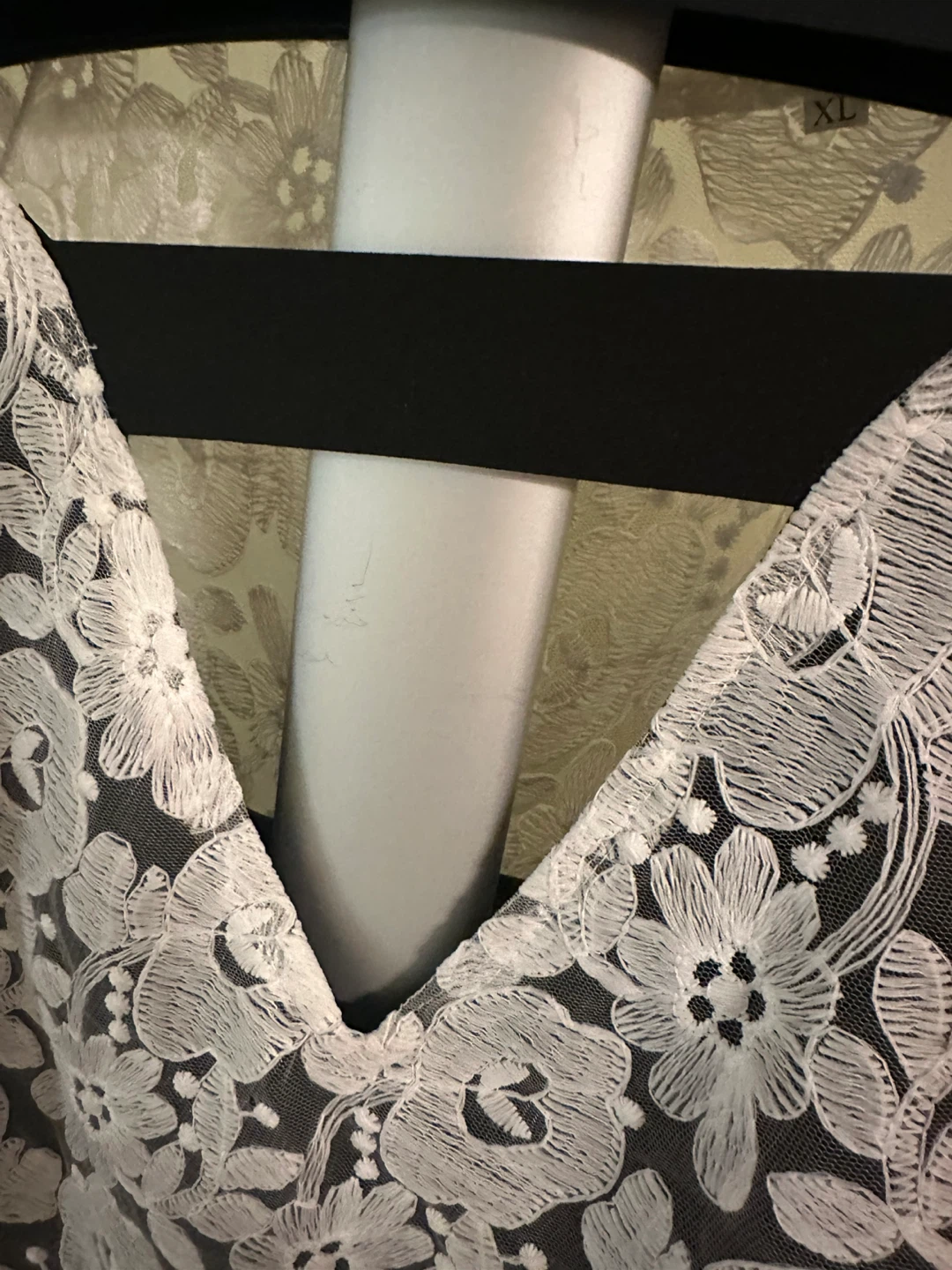 White Lace Overlay Maxi Dress - photo 4