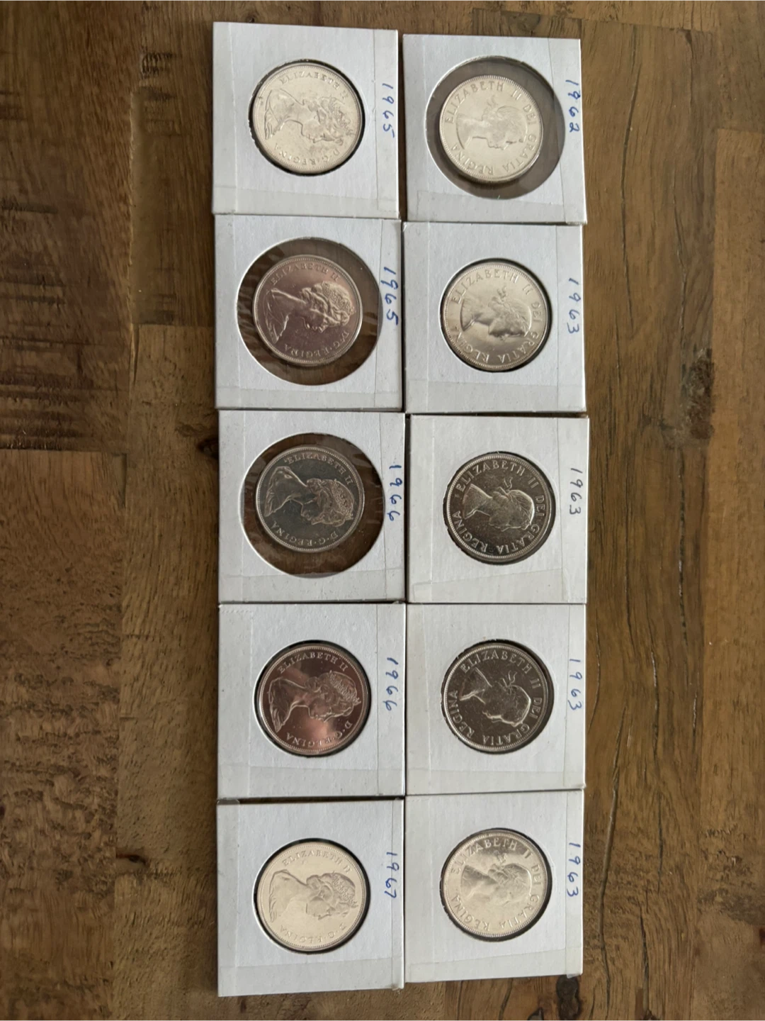 Canadian Silver Dollar Lot (1962–1967) – 10 Coins
