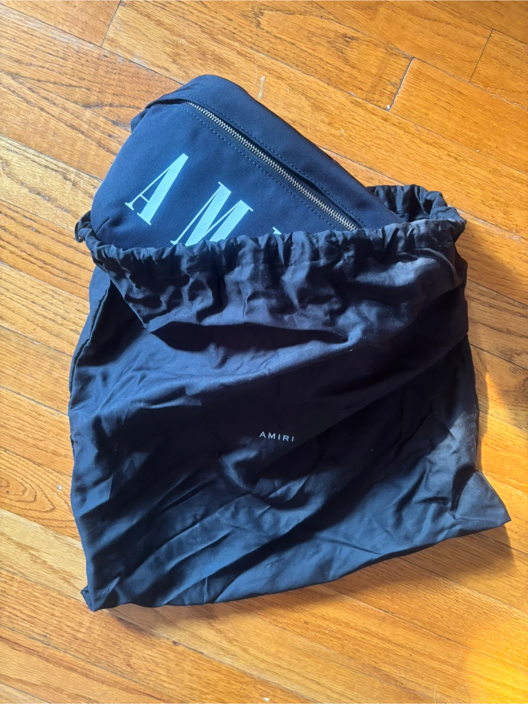 Amiri Black Canvas Sling Bag