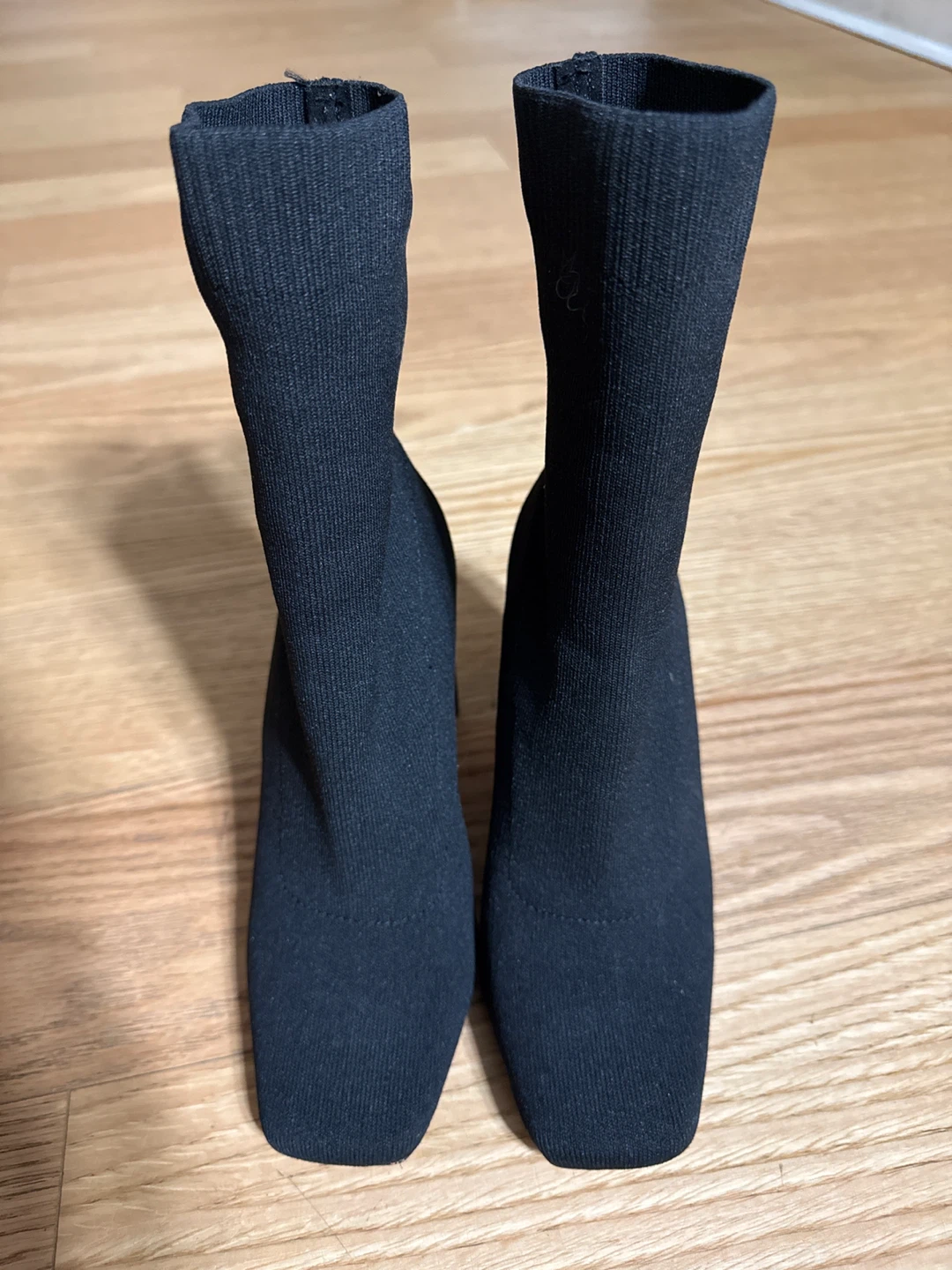 Black Sock Heeled Boots