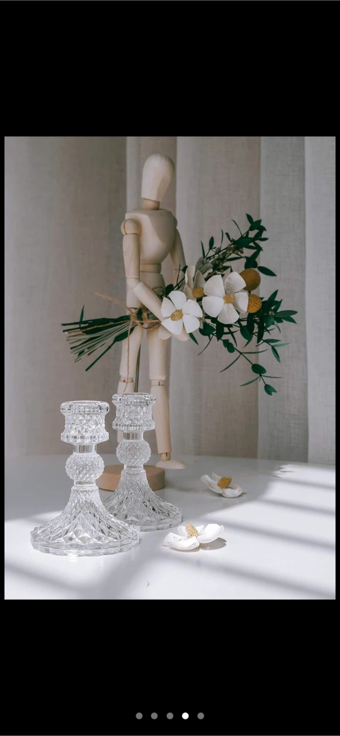 Pair of Crystal Candlesticks - photo 2
