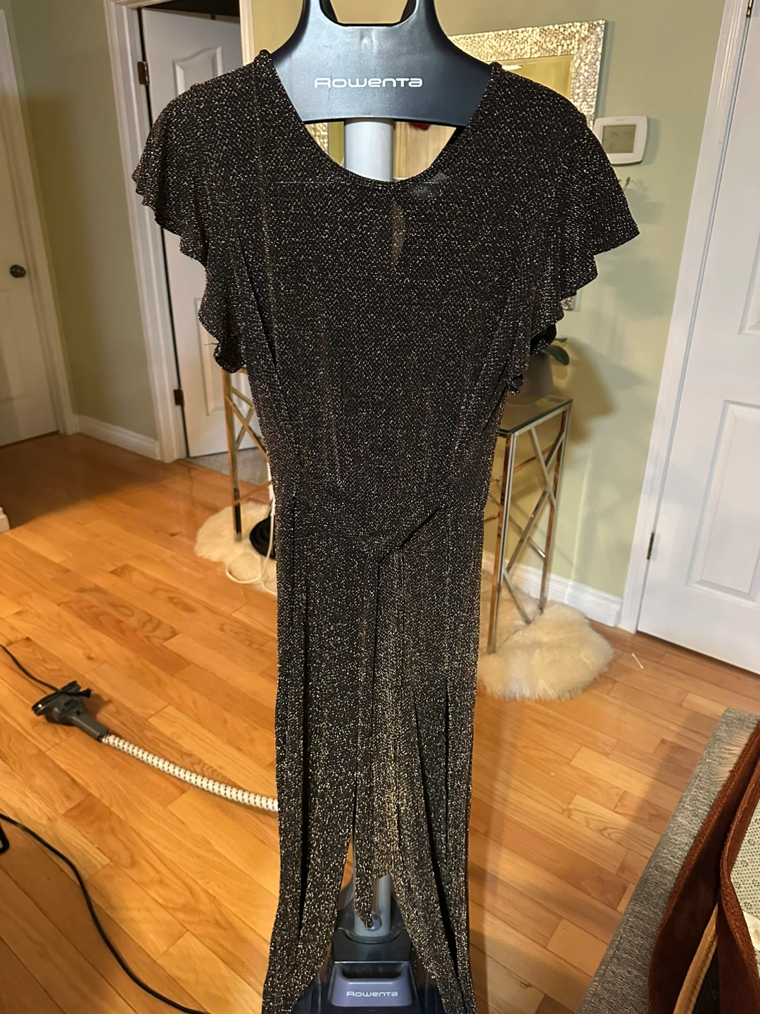 Women's Sparkly Black and Gold Jumpsuit - photo 2