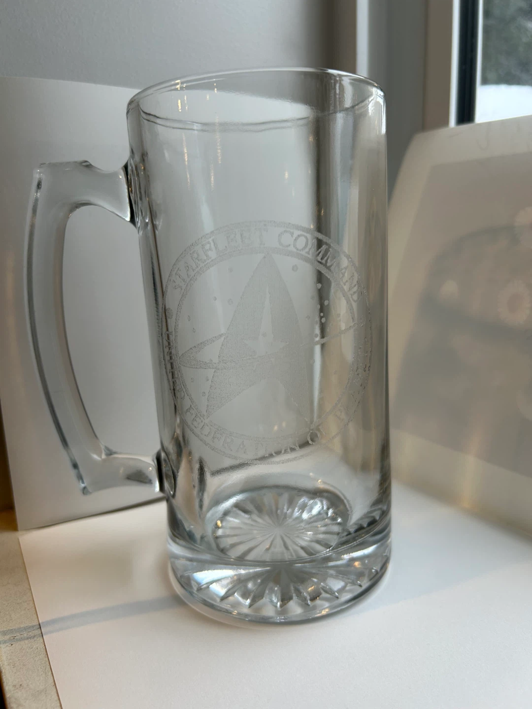 Glass Star Trek Starfleet Glass Mug