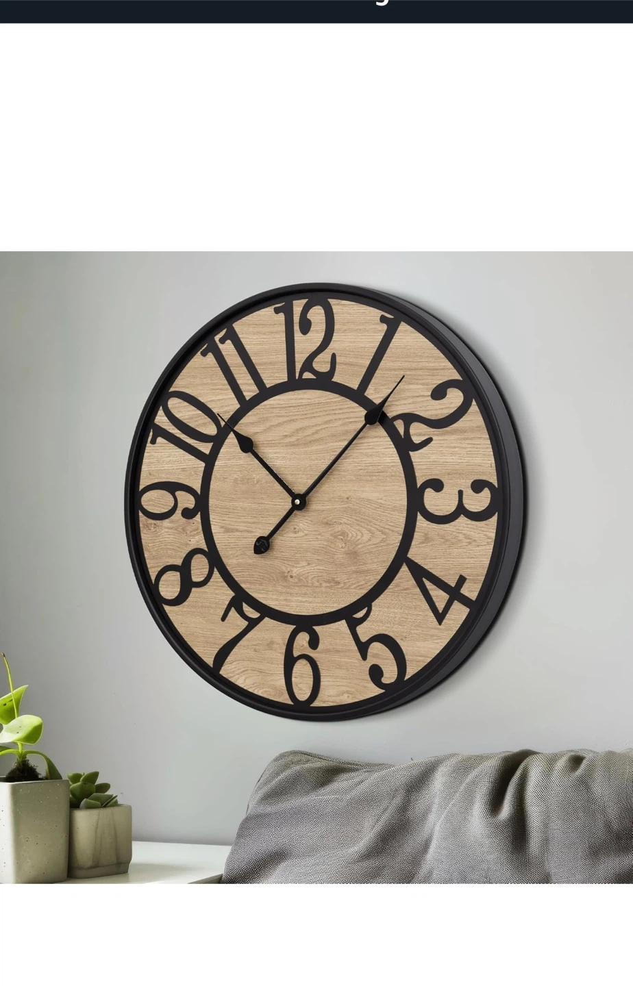 LEIKE 24 Inch Wall Clock
