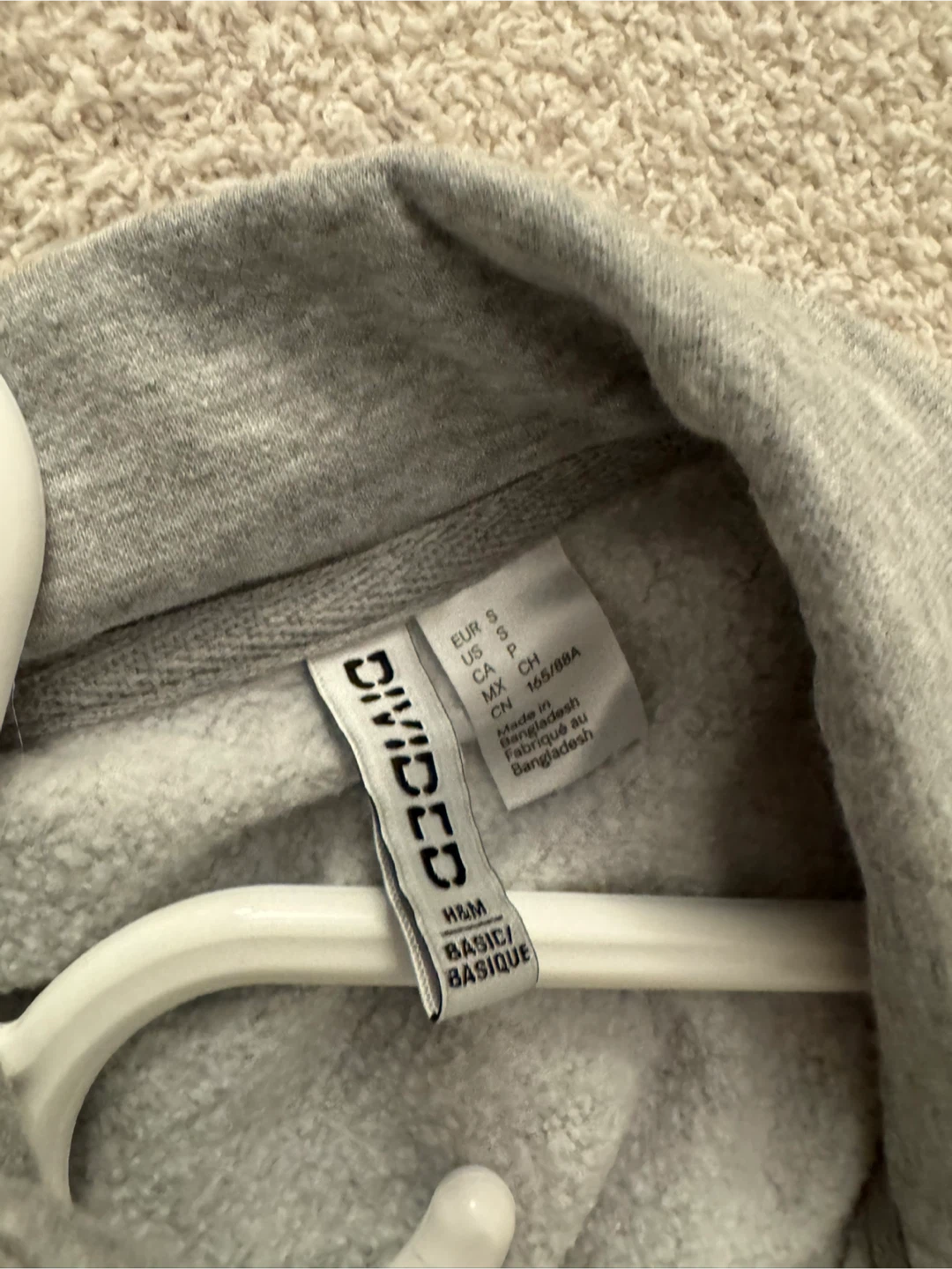 H&M Grey Quarter-Zip Sweatshirt Size S - photo 2