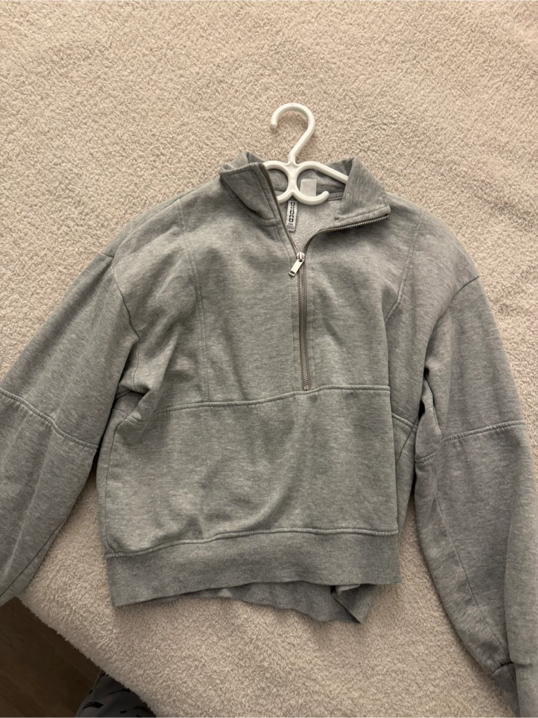 H&M Grey Quarter-Zip Sweatshirt Size S