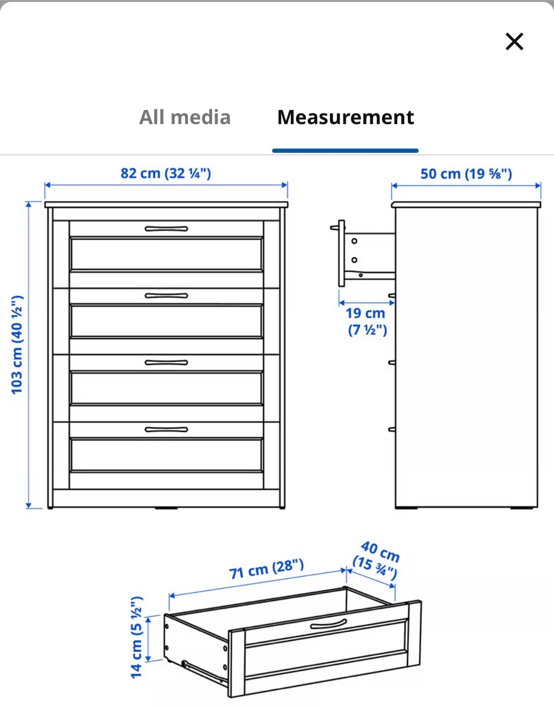White 5-Drawer Dresser - IKEA HEMNES - photo 2