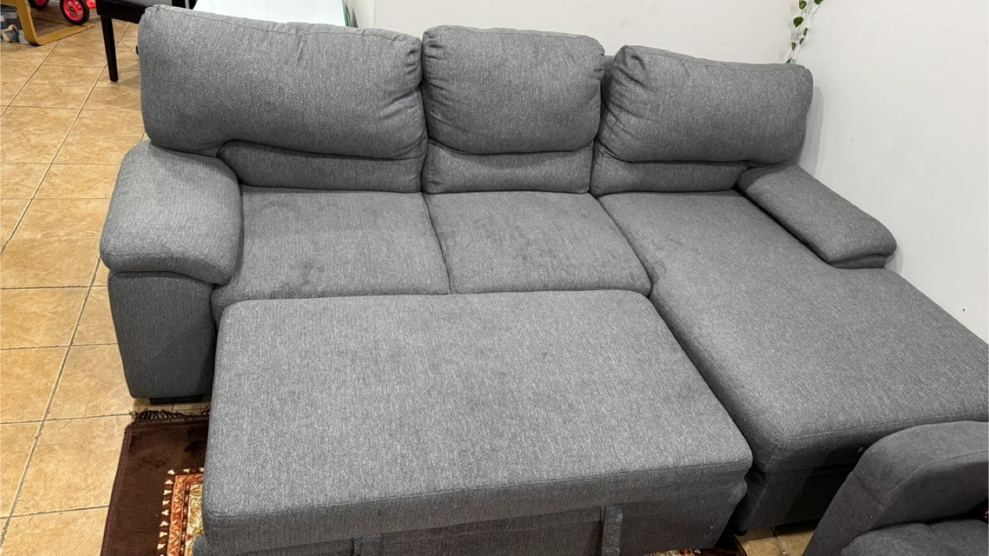 Grey Sectional Sofa with Storage - photo 5