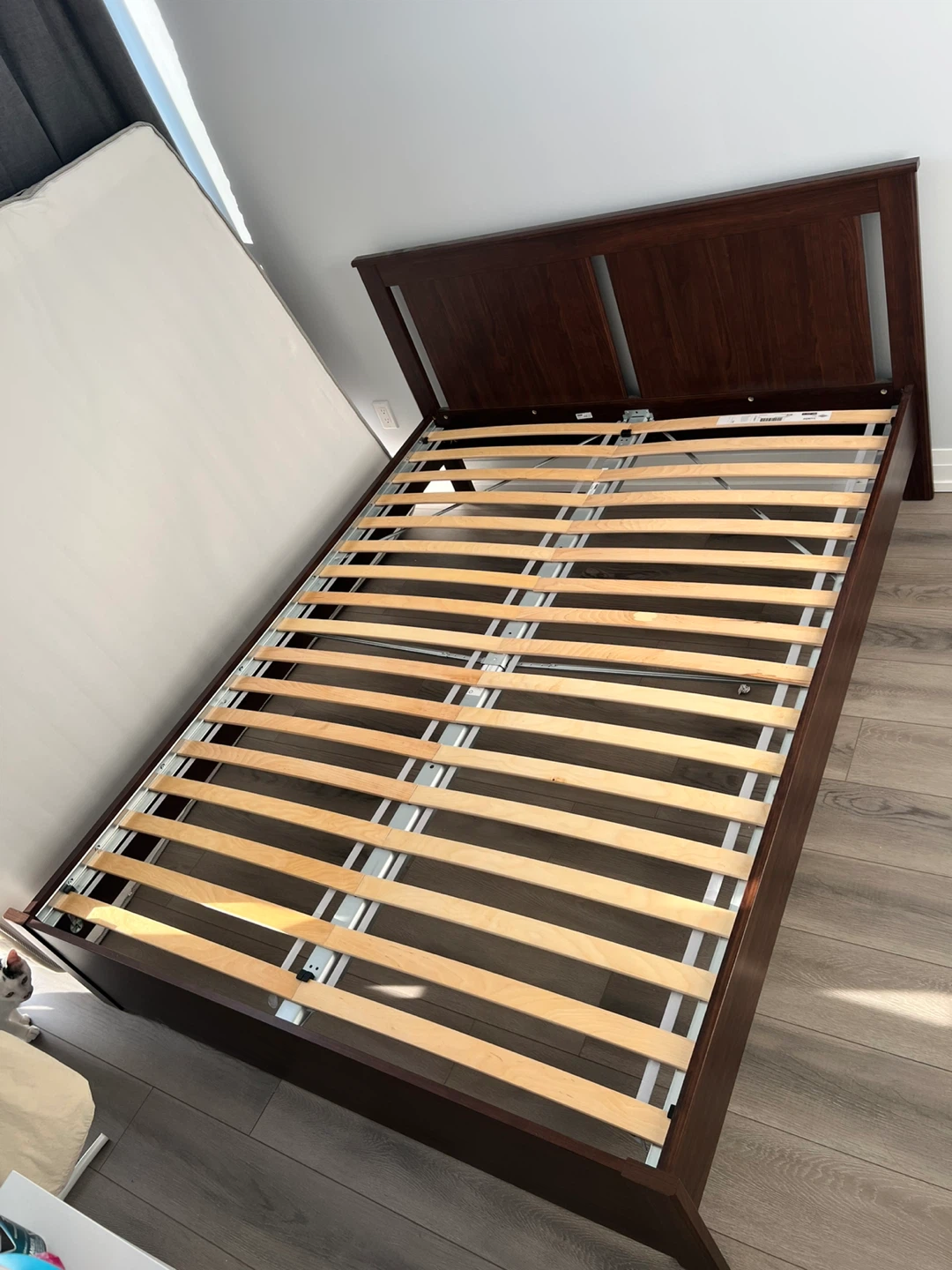IKEA Queen bed frame with 2 storage boxes - photo 2