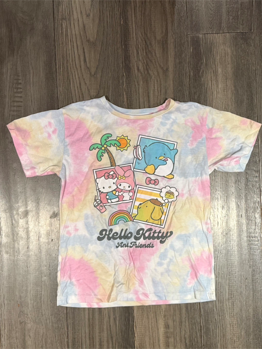 Hello Kitty & Friends Tie-Dye T-Shirt Size M (7/8)