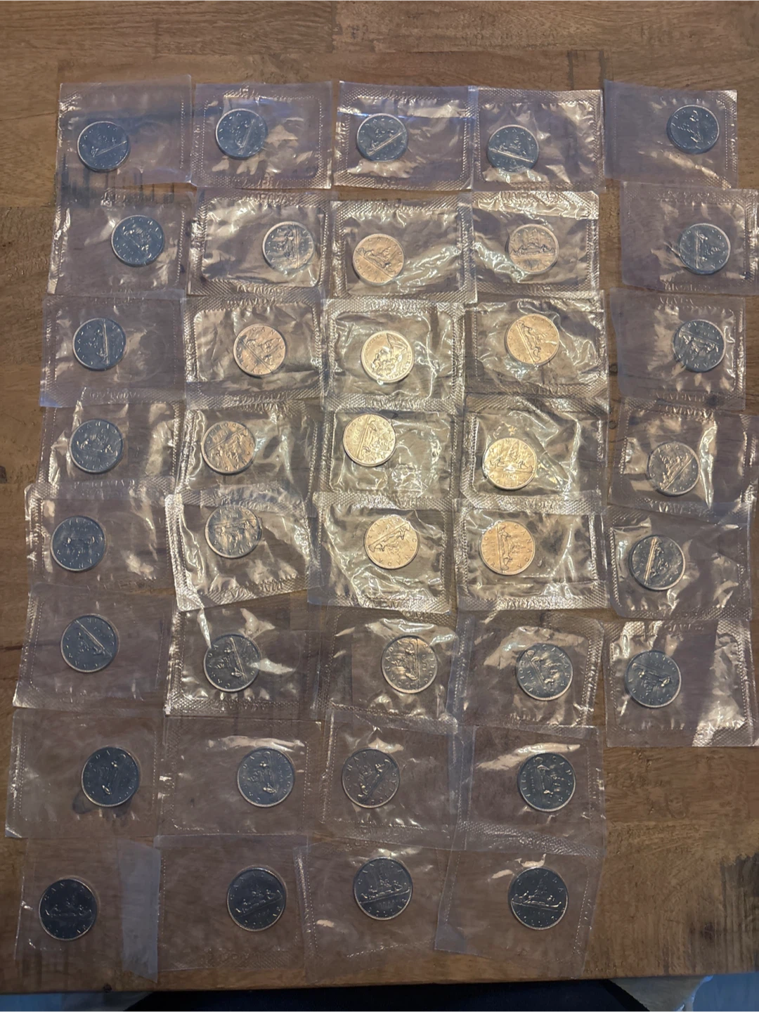 38x 1968 Canadian Dollar Coins — Original CANADAD Mint Packaging