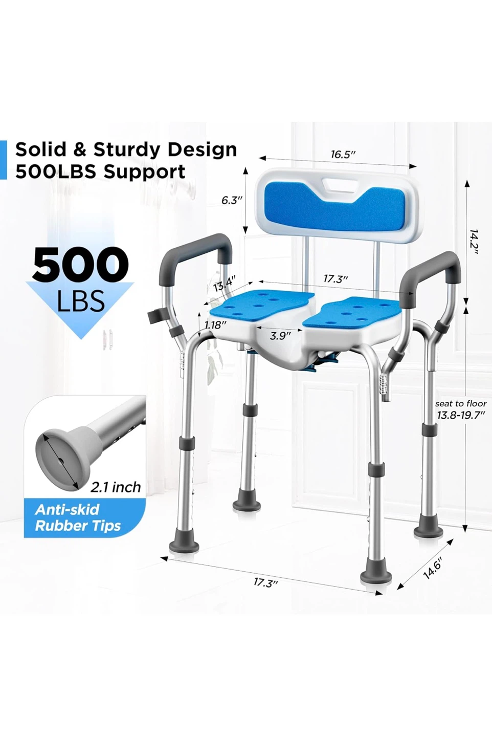 Support Shower Chair for Seniors / Requiring Assistance