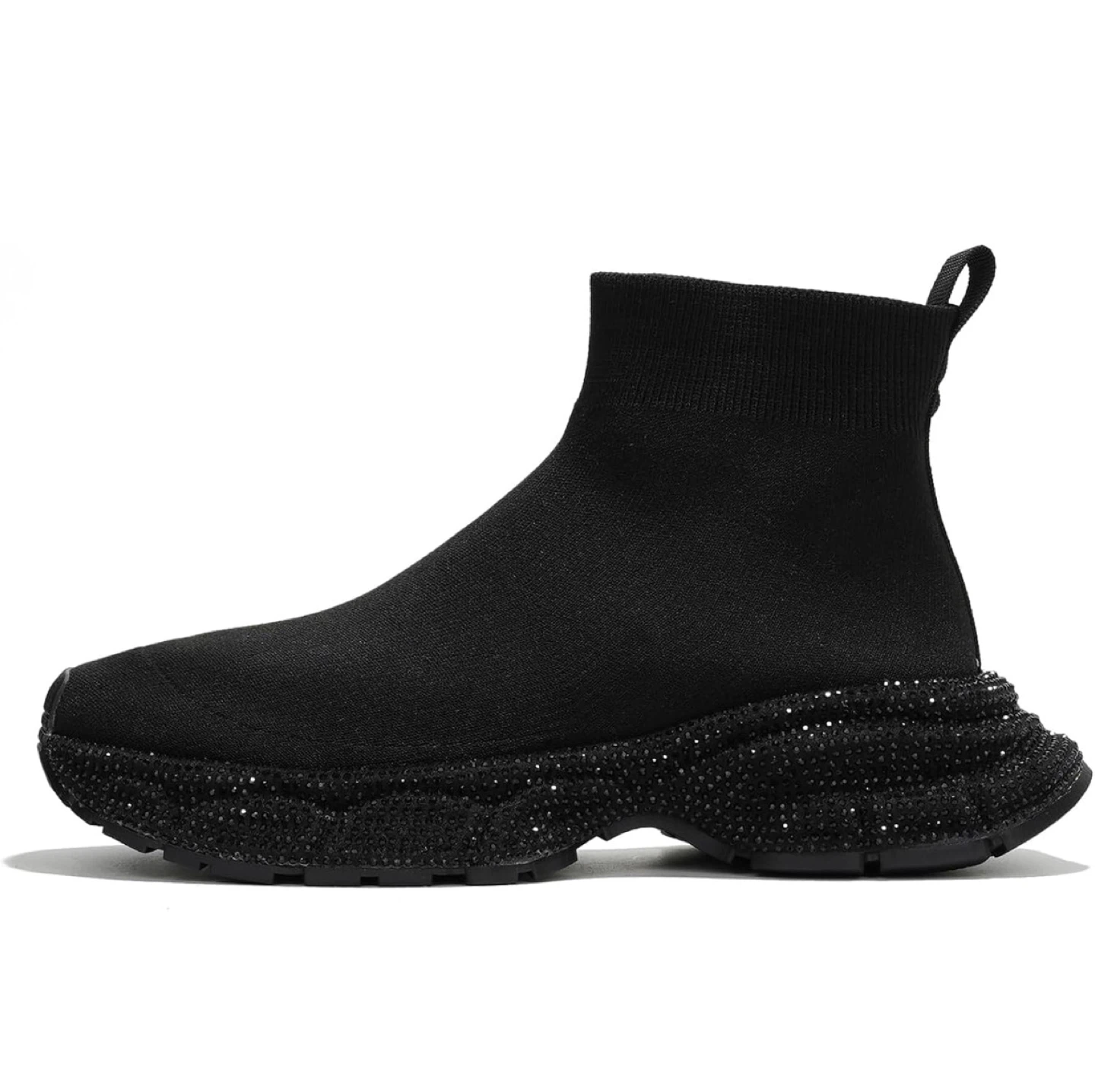 NEW! CAPE ROBBIN Lynelle Rhinestone Embellished Sock Sneakers - photo 2