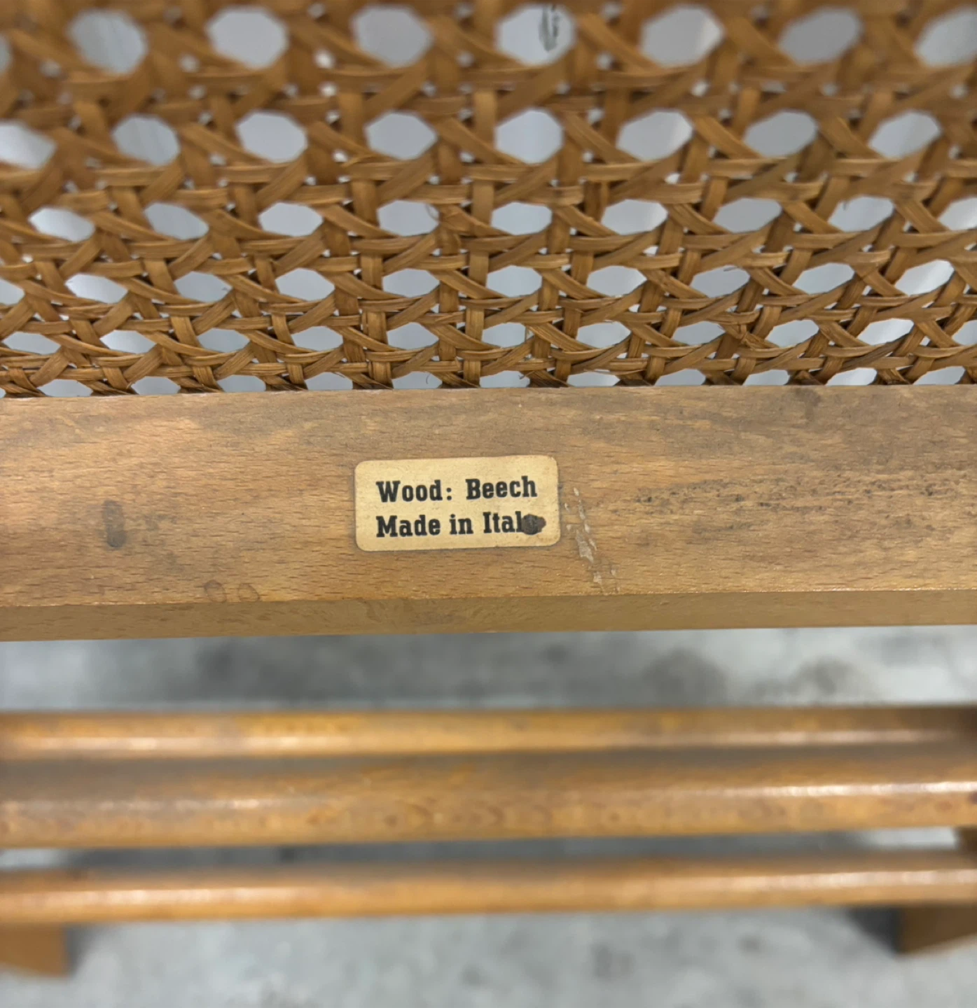 Wooden Folding Chair with Cane Seat - photo 2