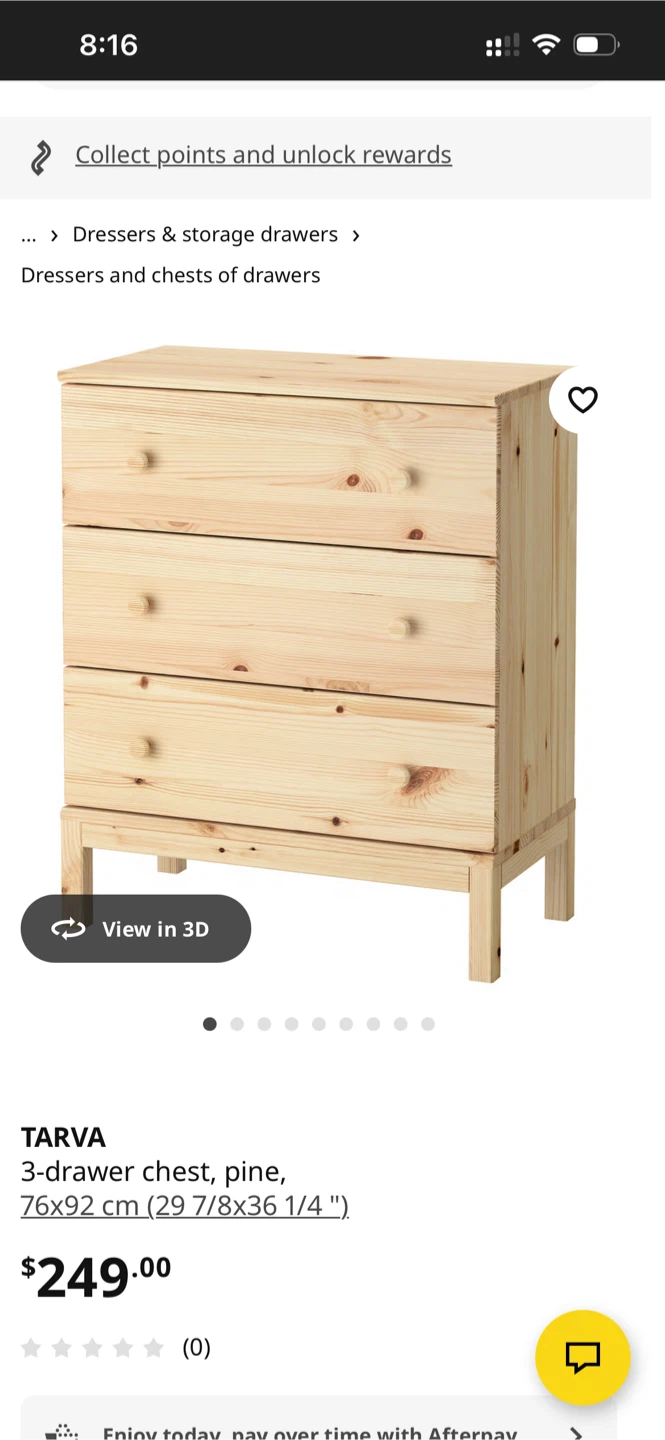 IKEA TARVA 3-Drawer Chest - Pine - photo 4