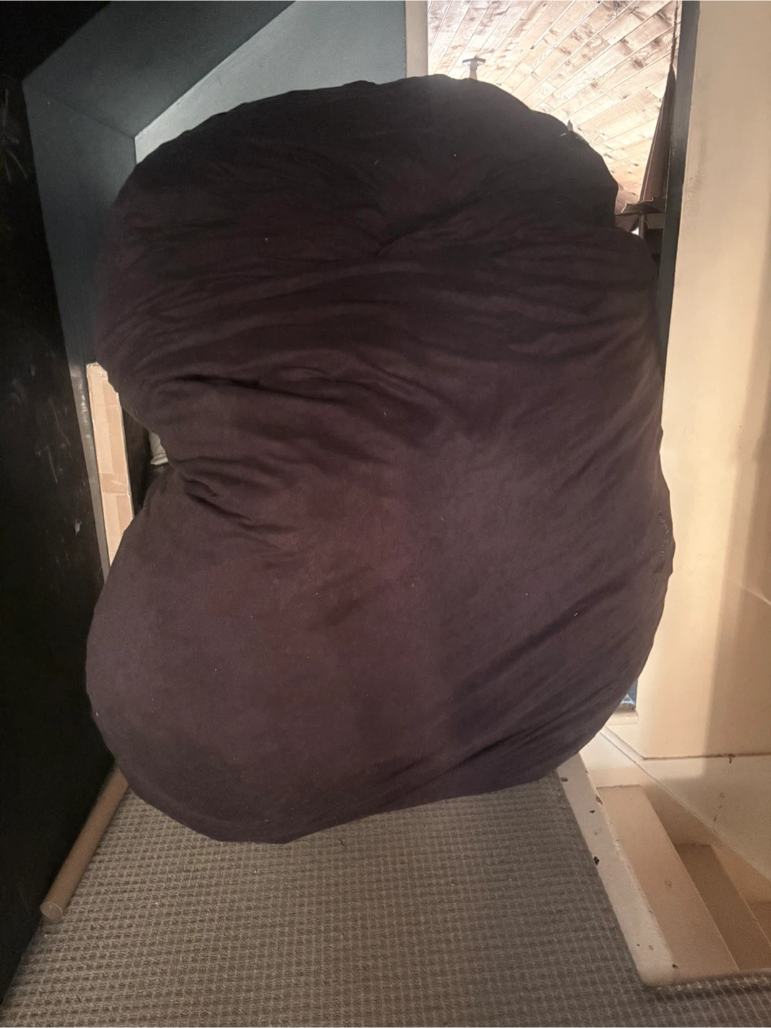 Large Black Beanbag Chair