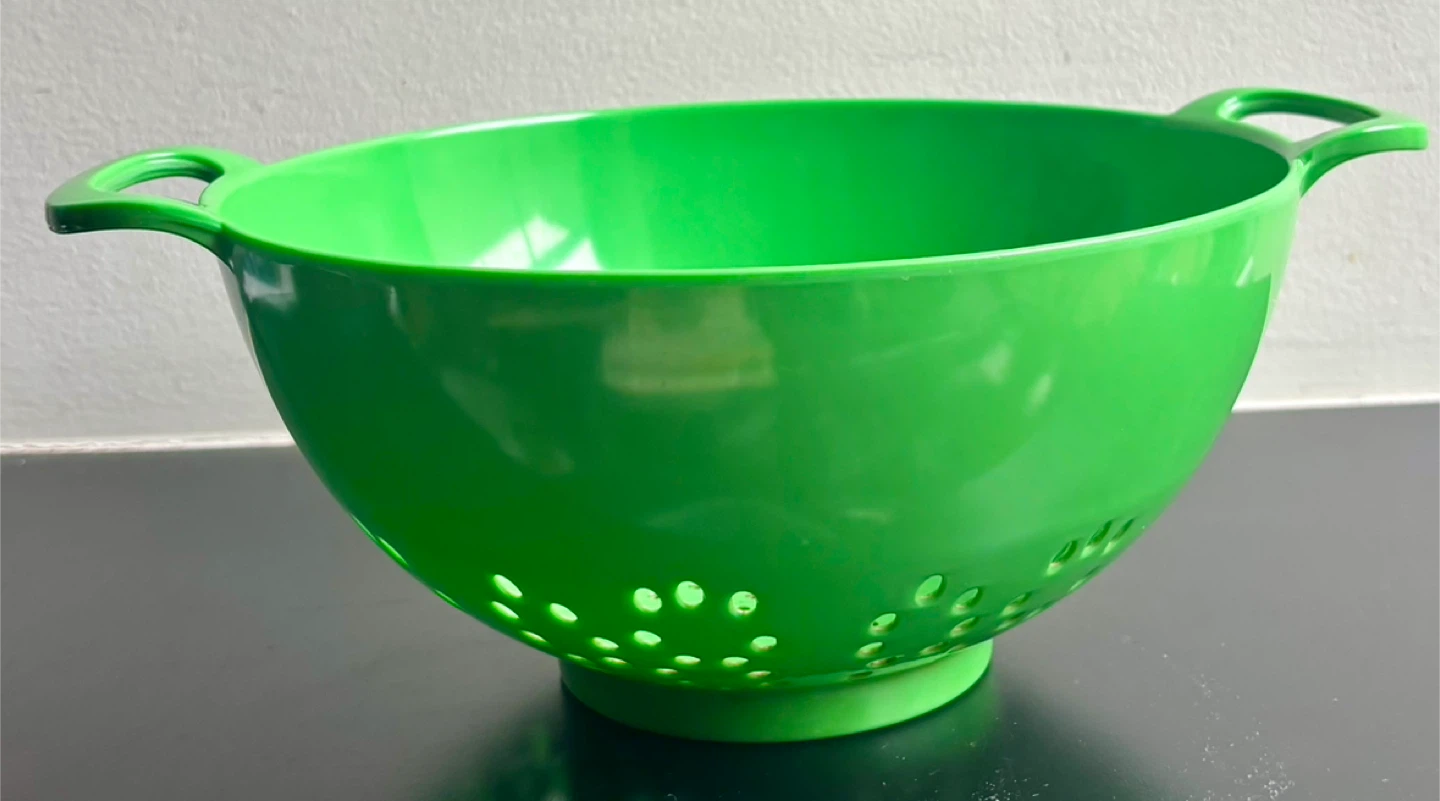Green Plastic Colander
