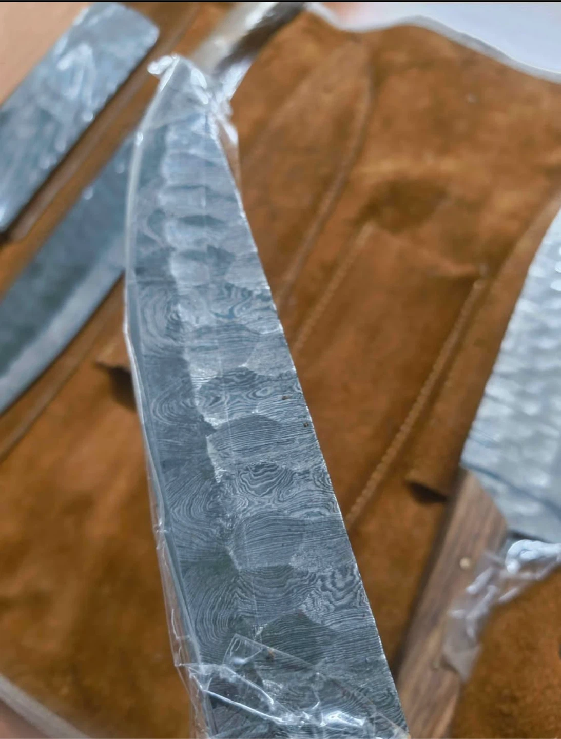 4-Piece Chef Knife Set with Leather Roll Bag - photo 2