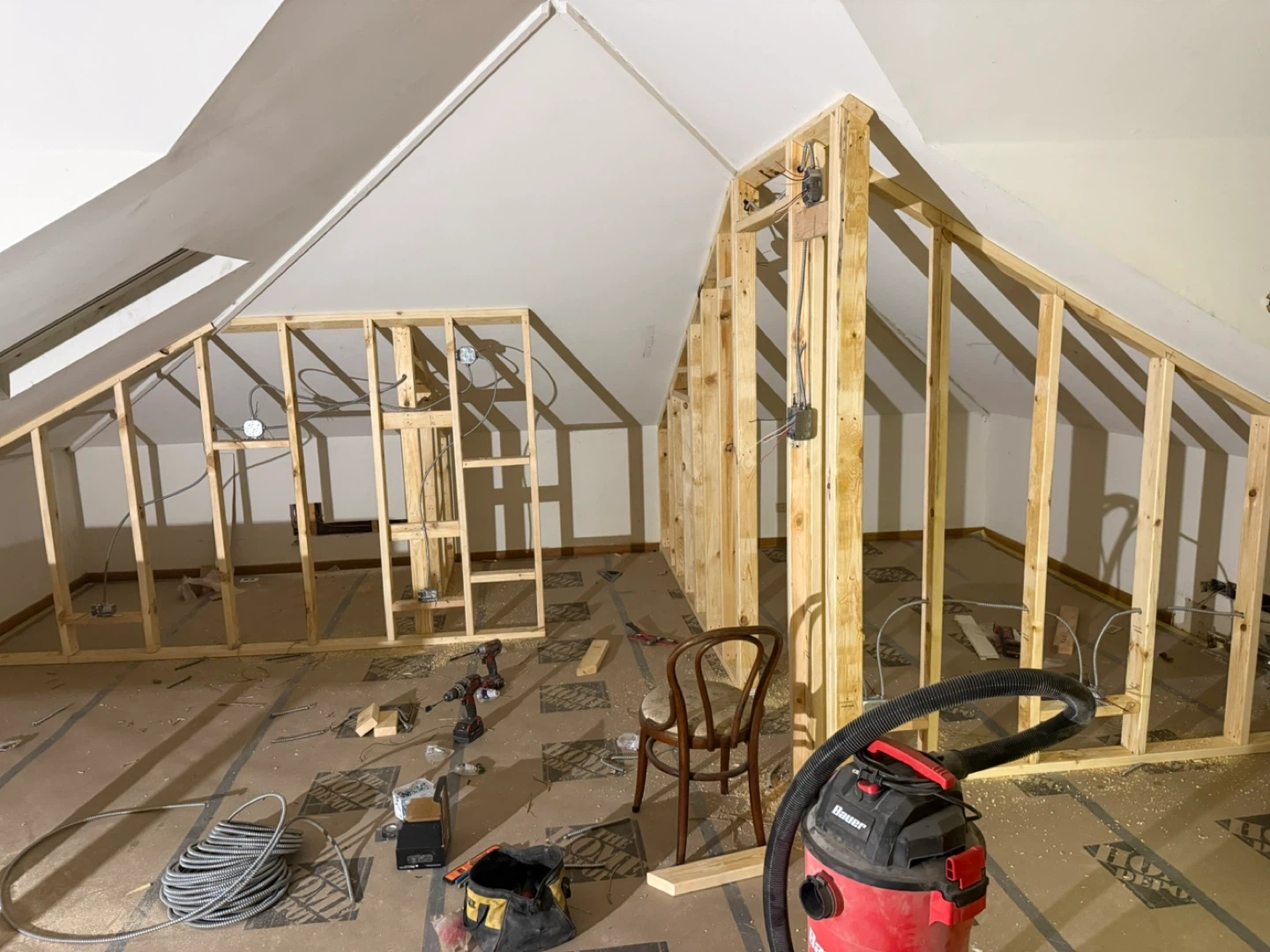 Outlet- paint - drywall- railing - porch dock -…..