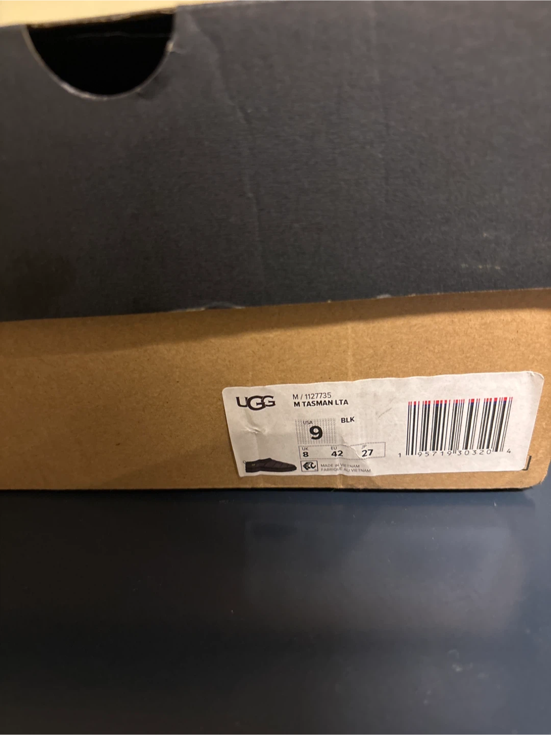 Ugg M Tasman LTA Black Slippers - Size 9