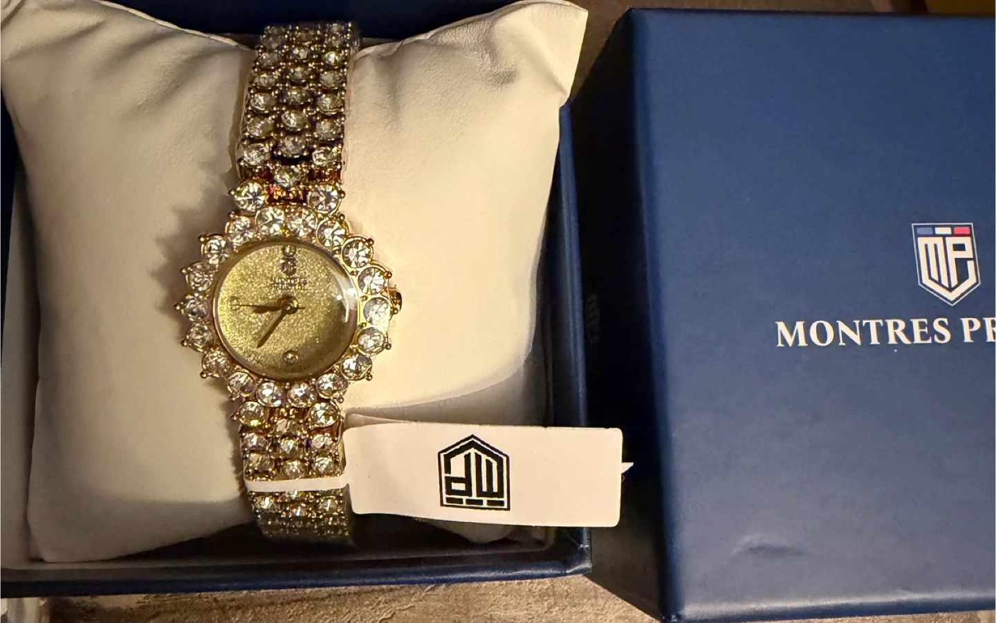 Montres Prestige Women's Gold Tone Crystal Watch - photo 2