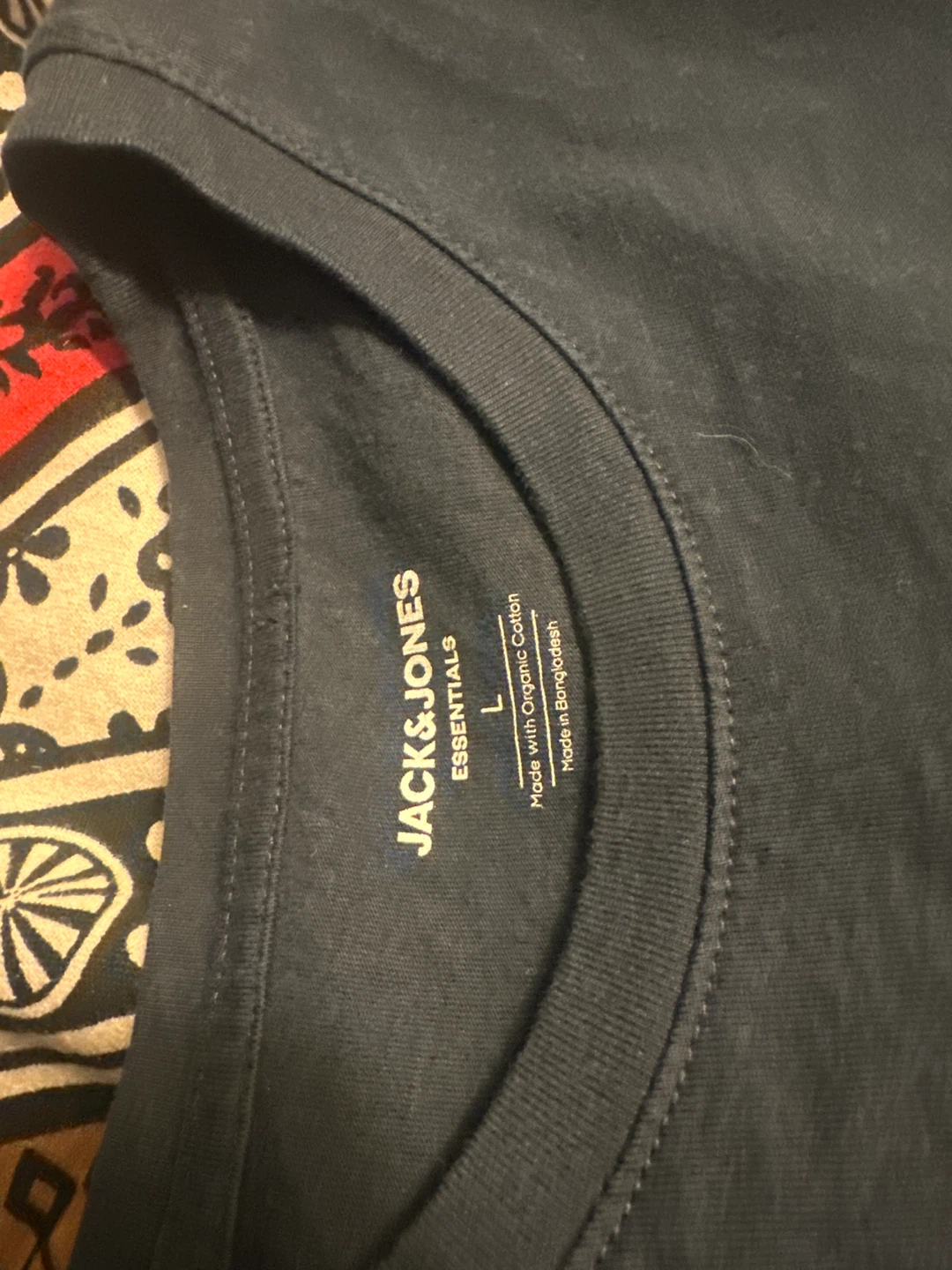 JACK & JONES ESSENTIALS Navy Blue T-Shirt Size L