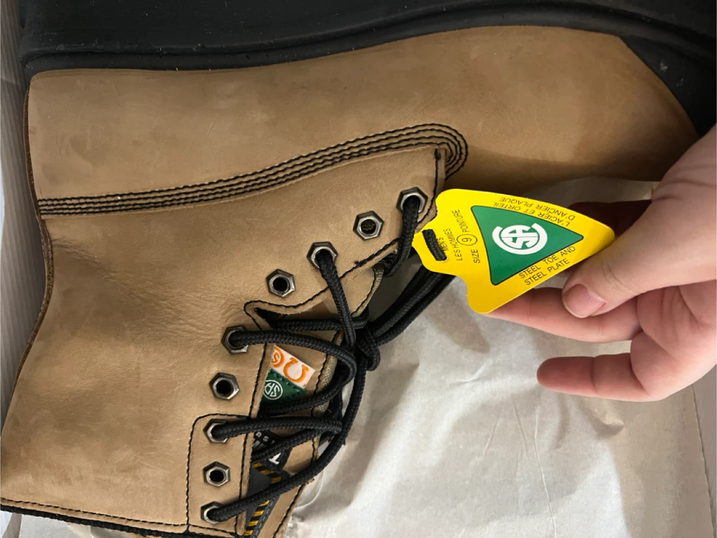 Work Boots - Steel Toe & Plate - Size 9 - photo 2