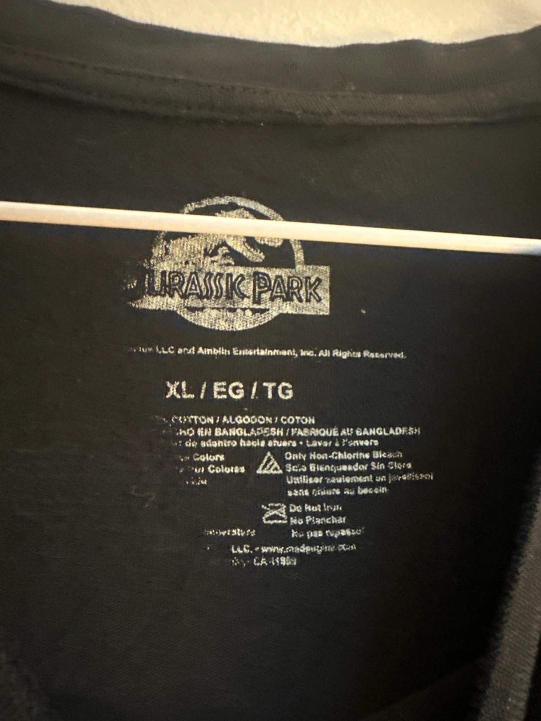Jurassic Park Black T-Shirt XL - photo 2